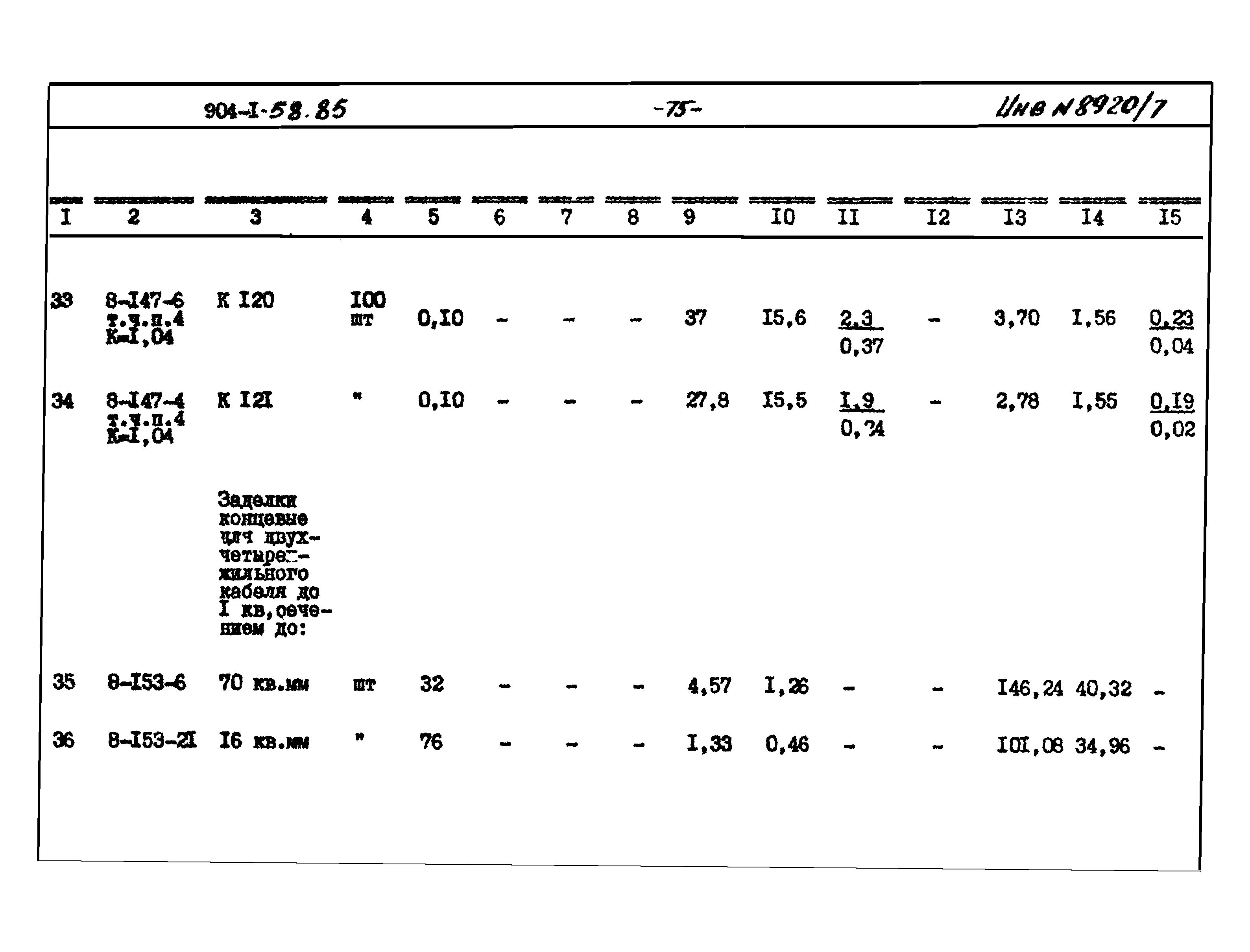 Типовой проект 904-1-58.85
