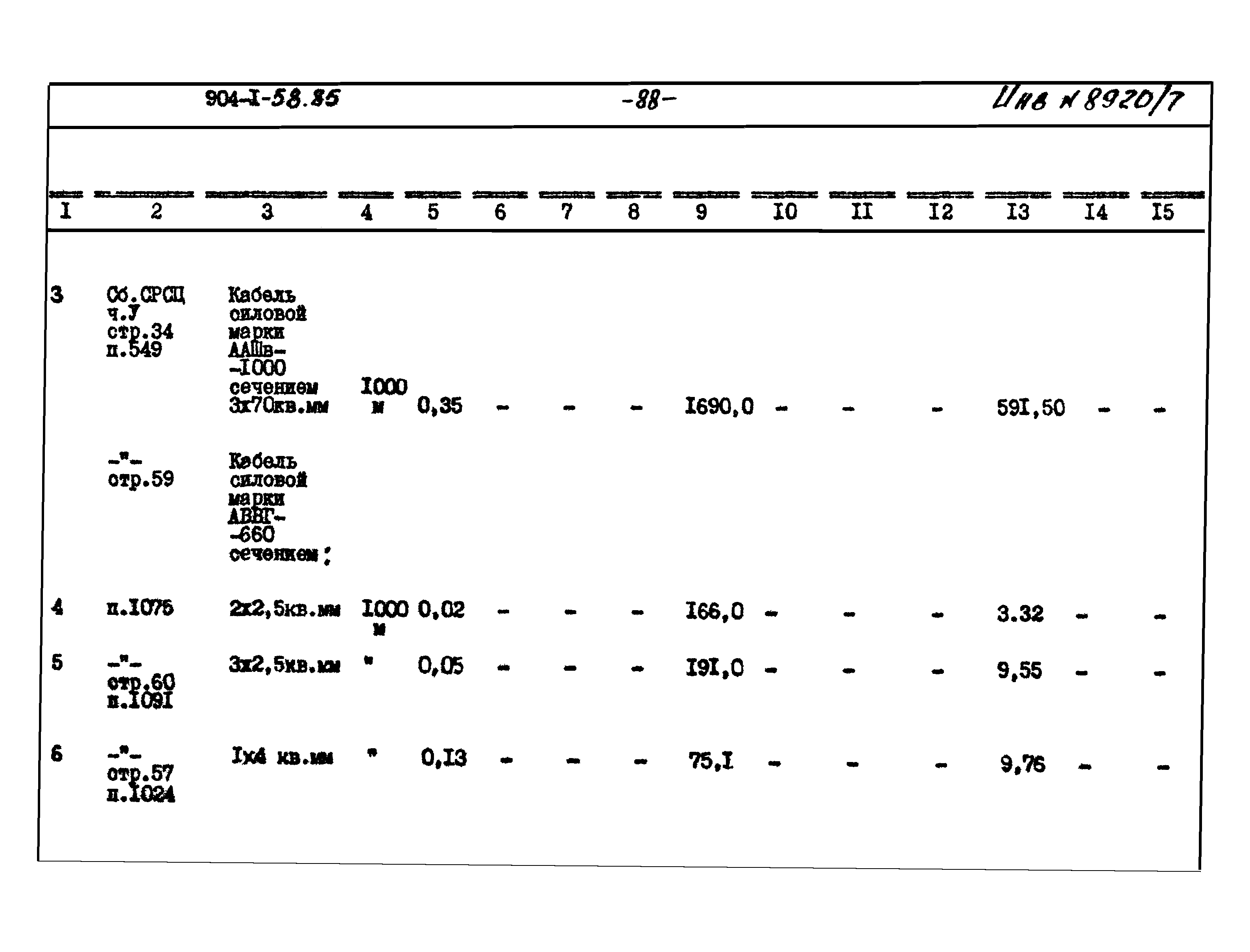 Типовой проект 904-1-58.85