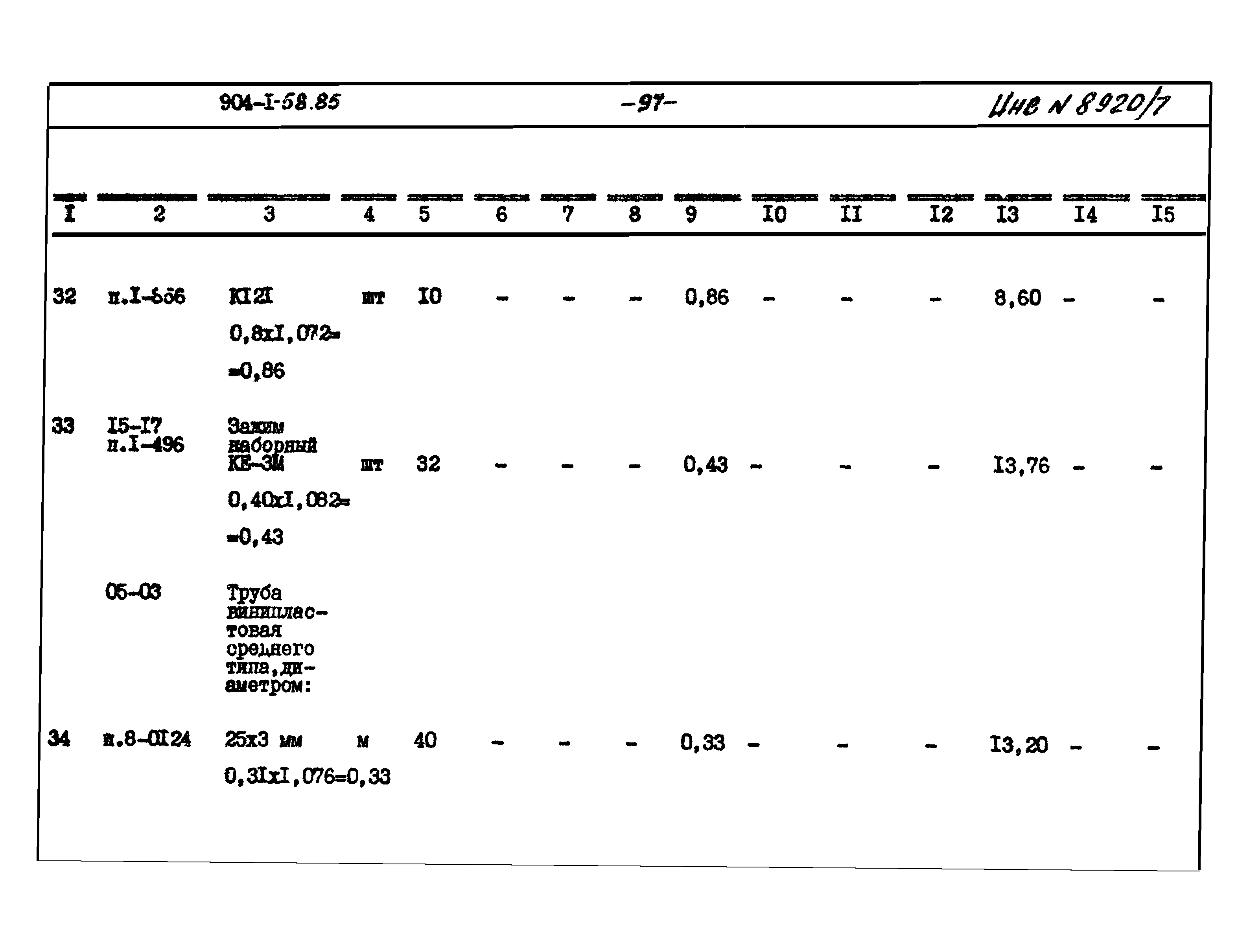 Типовой проект 904-1-58.85