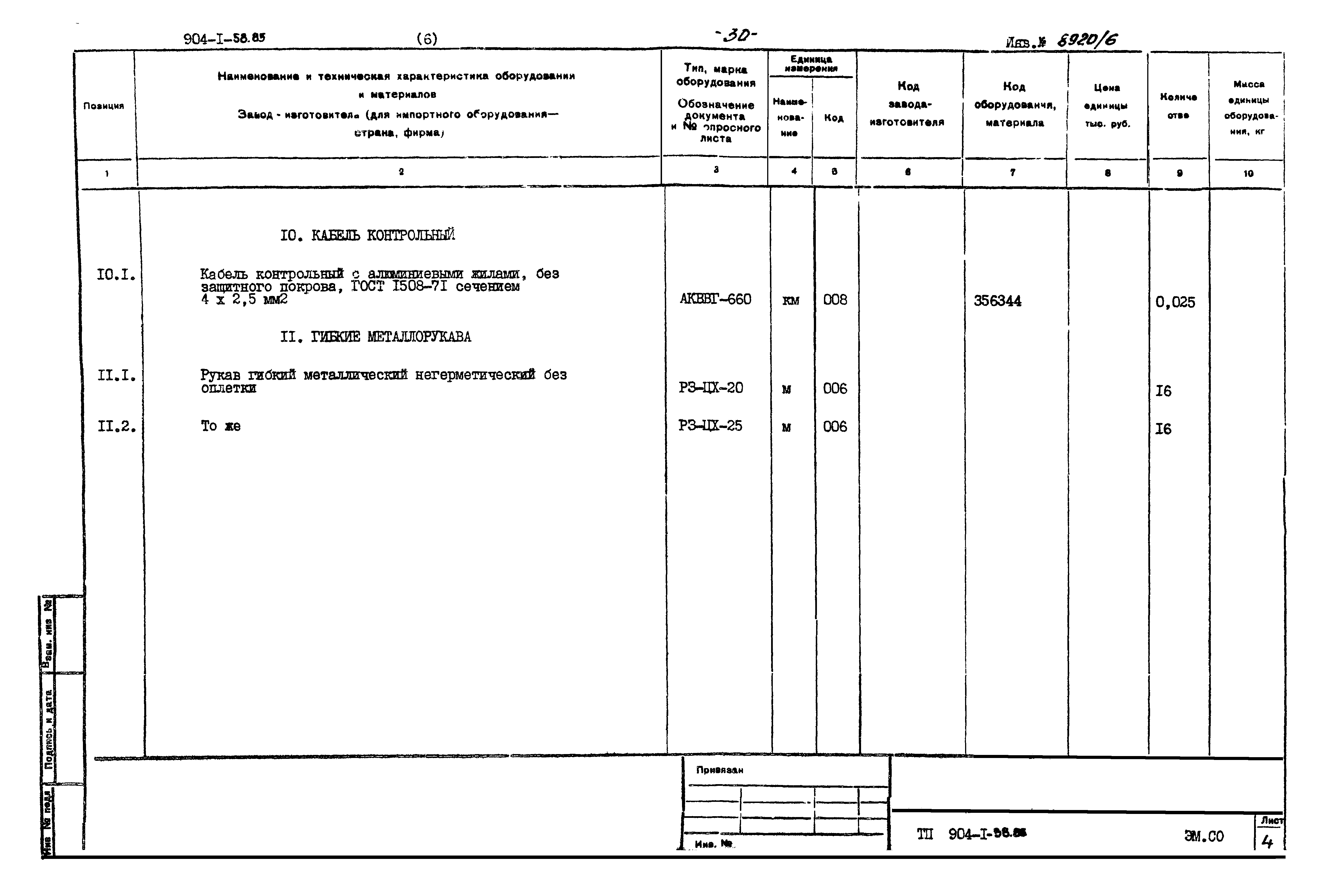 Типовой проект 904-1-58.85