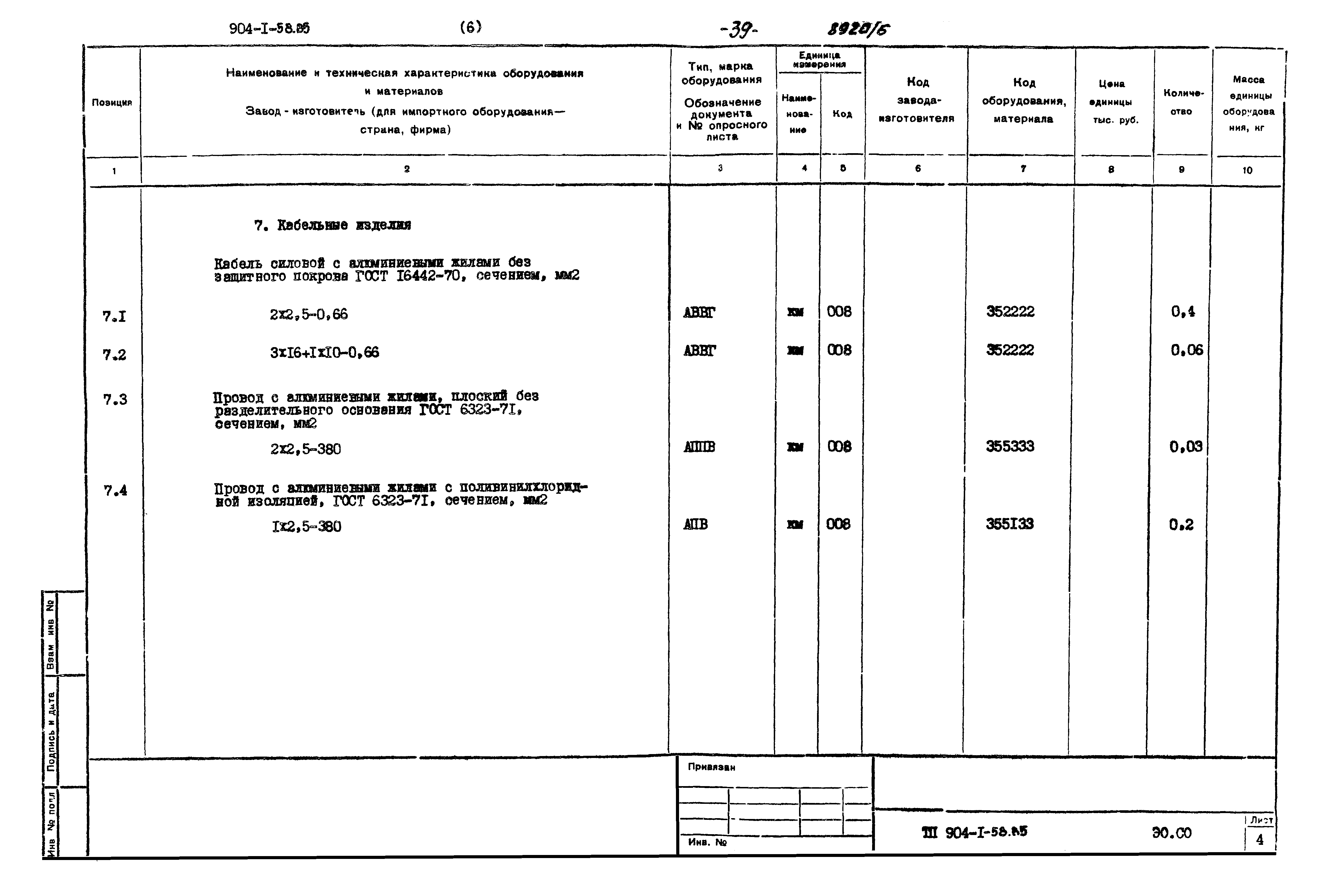 Типовой проект 904-1-58.85