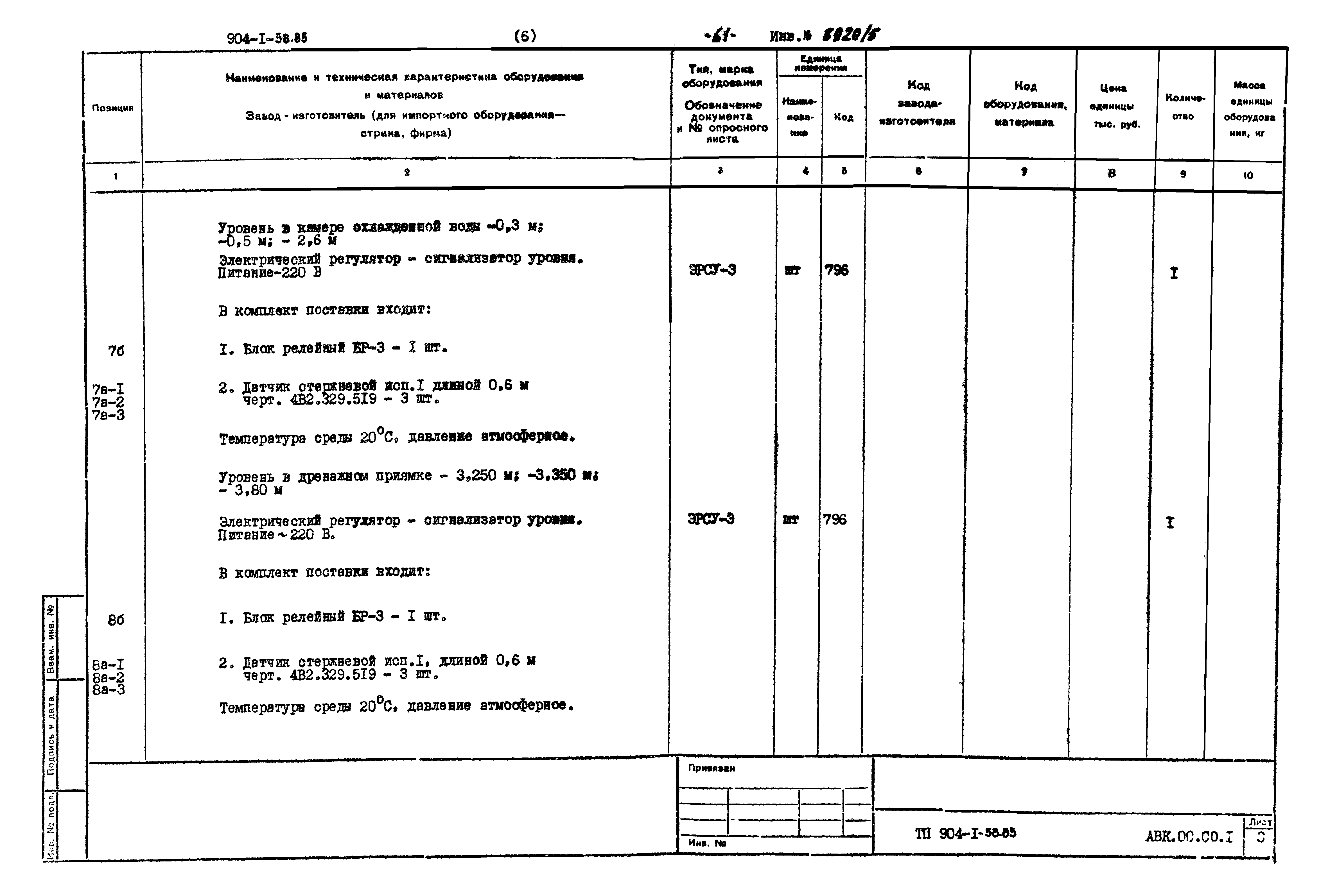 Типовой проект 904-1-58.85