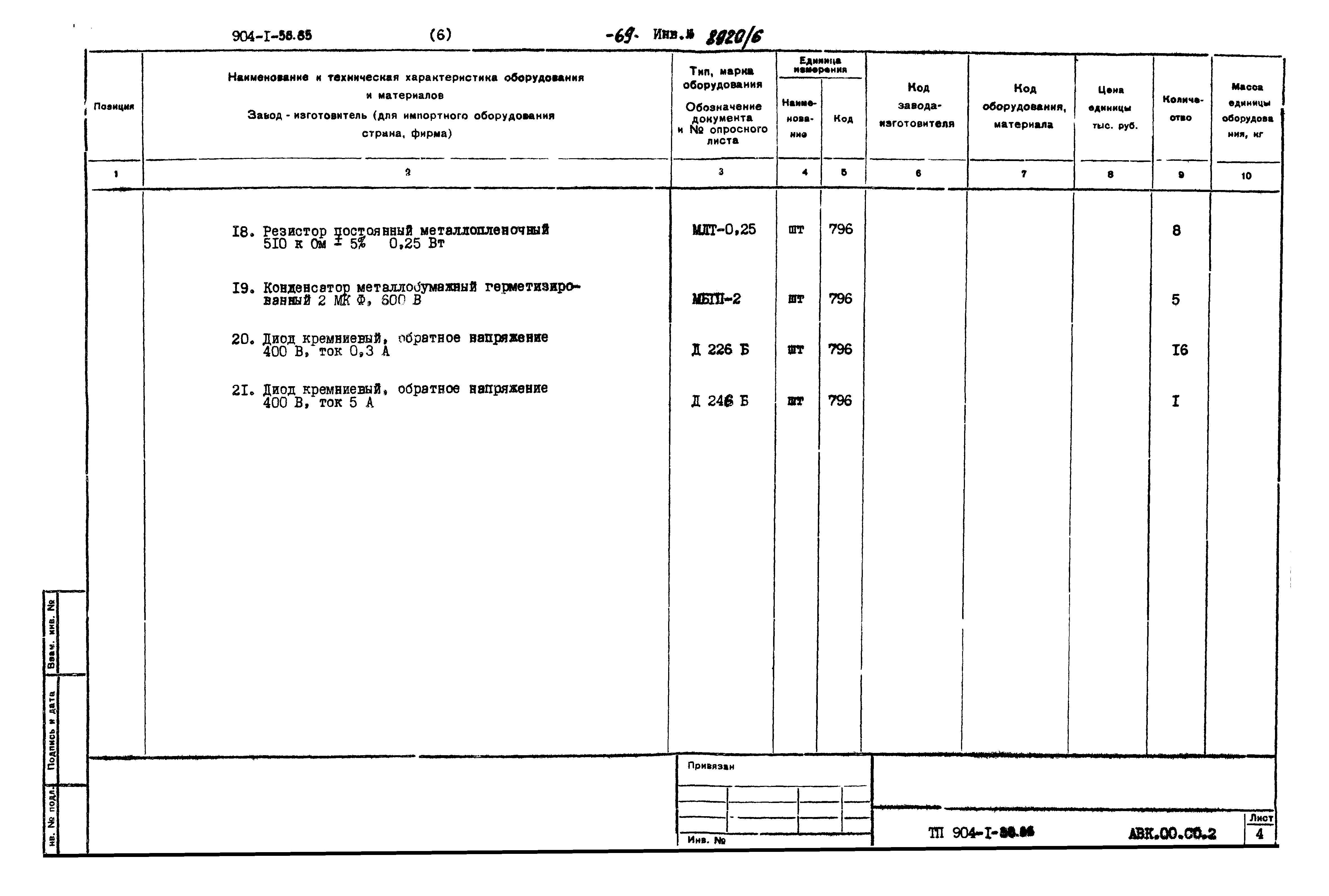 Типовой проект 904-1-58.85