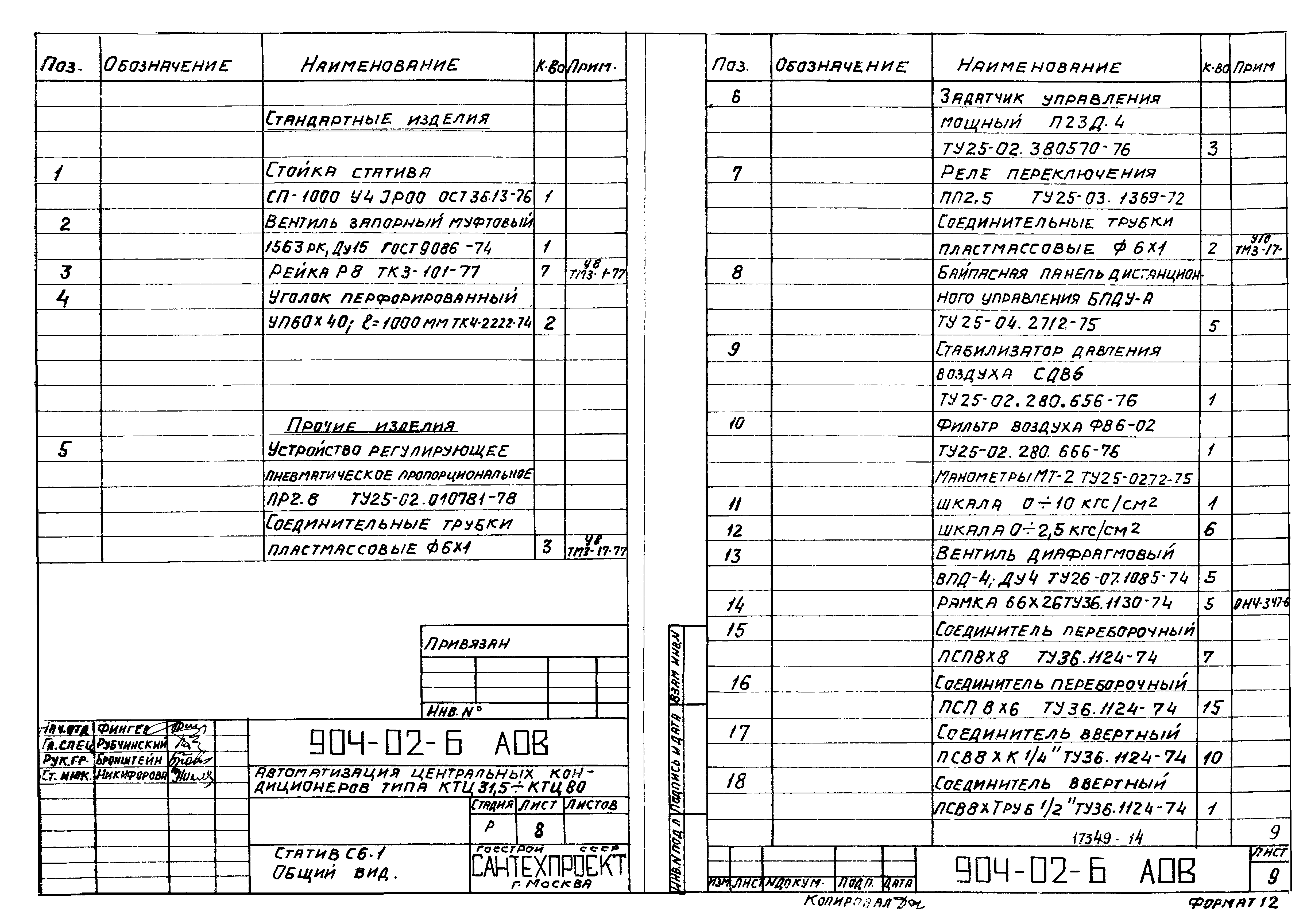 Типовые проектные решения 904-02-6