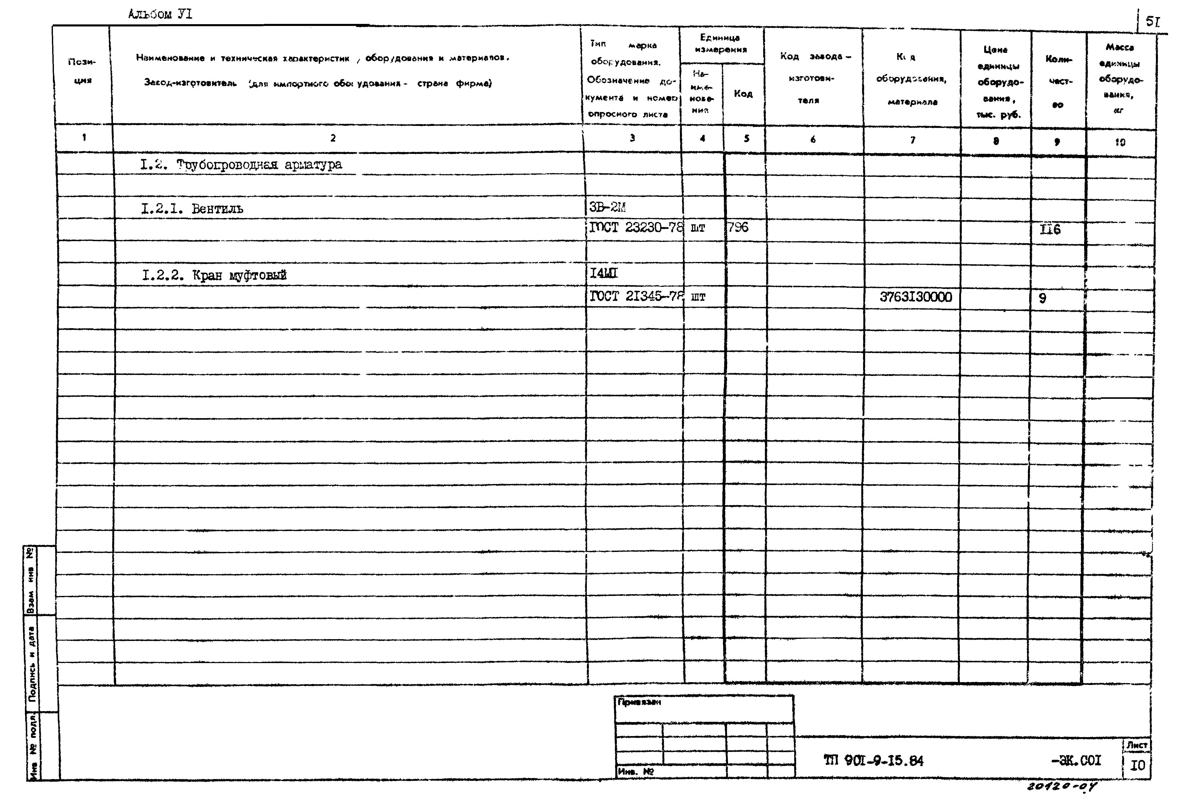 Типовой проект 901-9-15.84