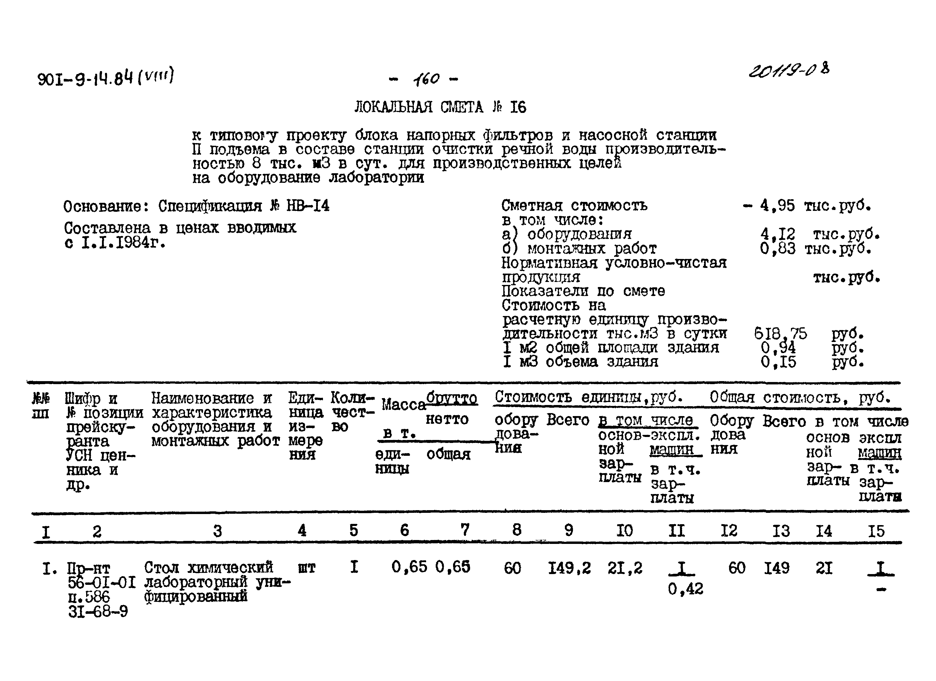 Типовой проект 901-9-14.84
