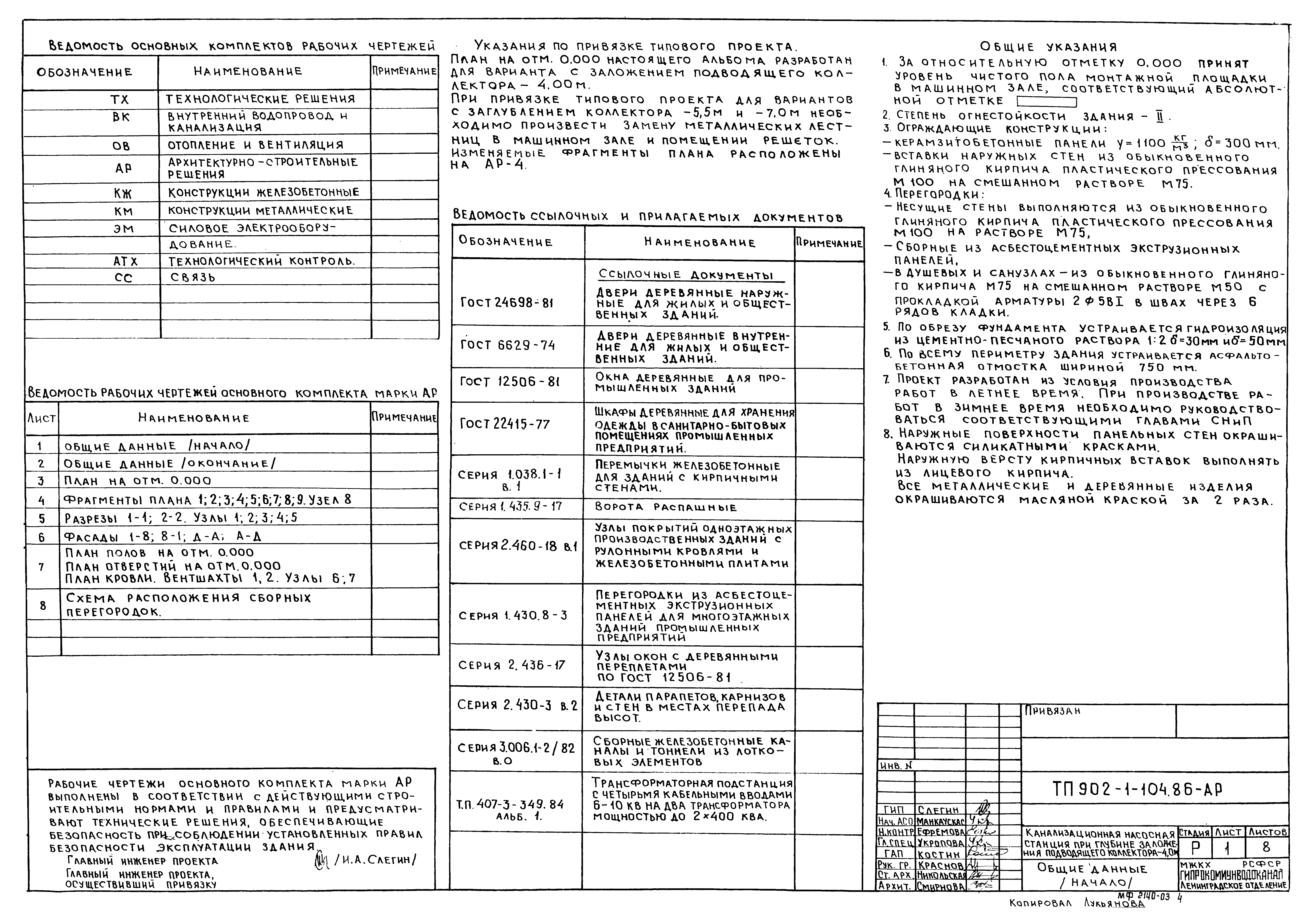 Типовой проект 902-1-106.86