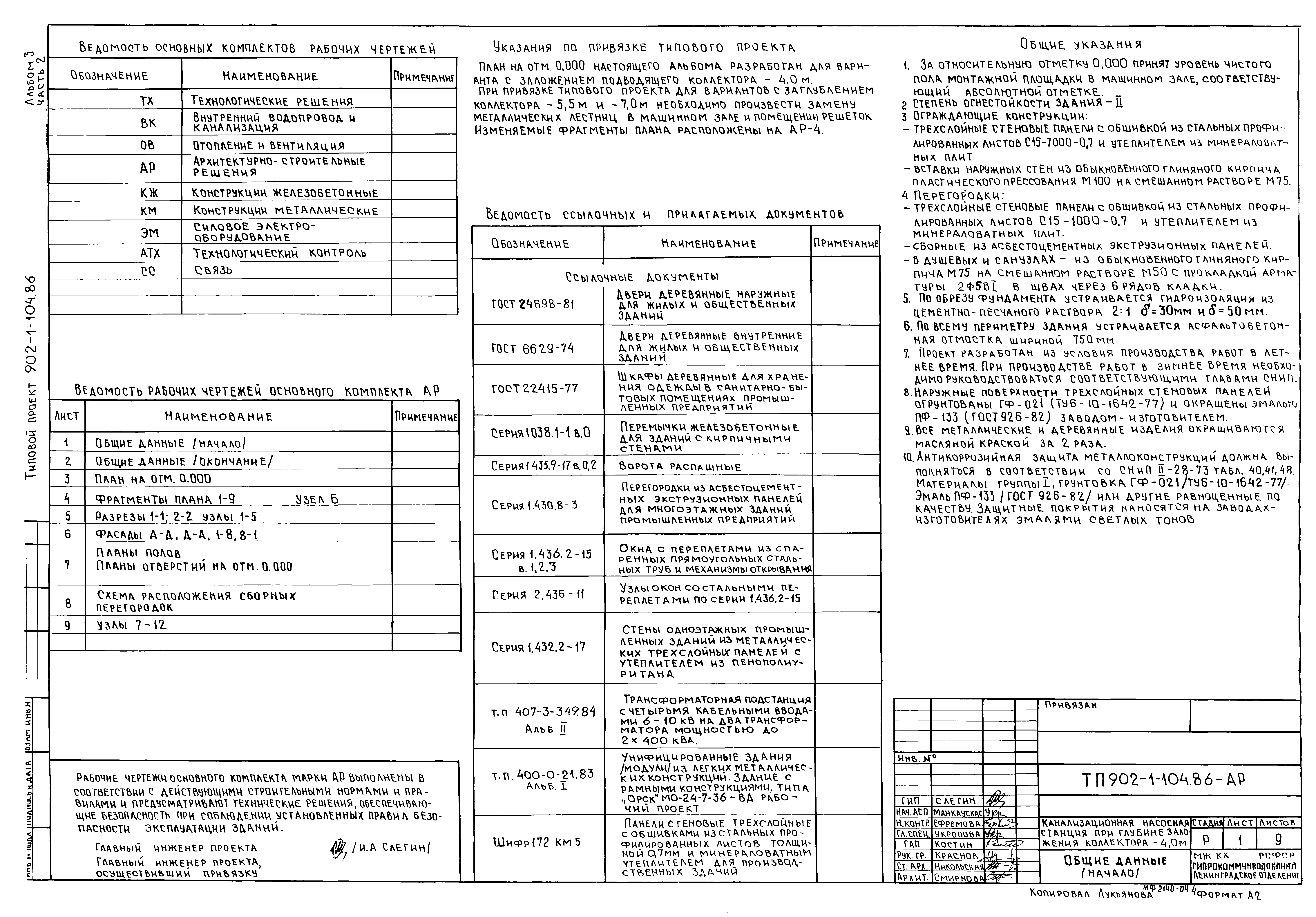Типовой проект 902-1-105.86