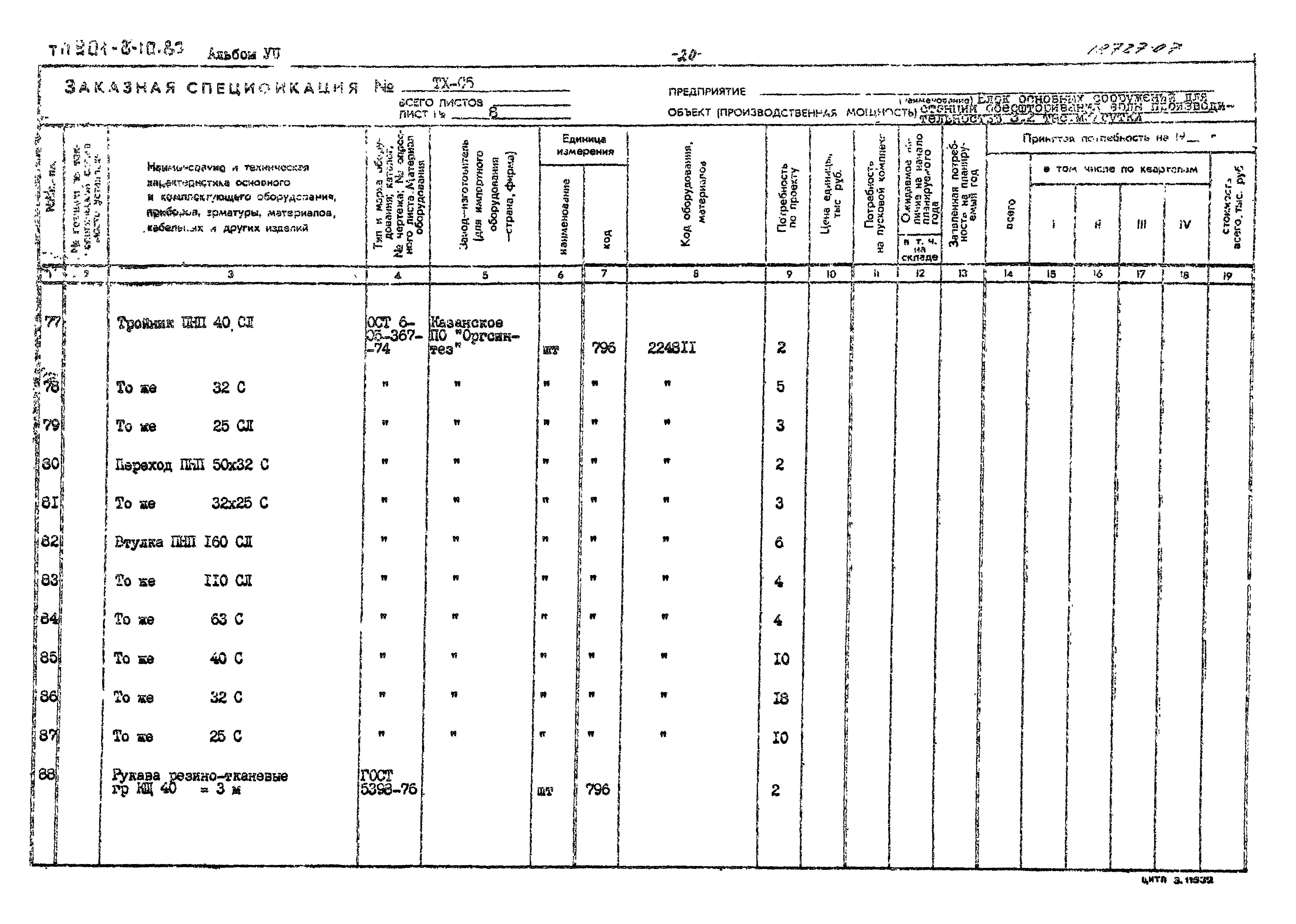 Типовой проект 901-8-10.83