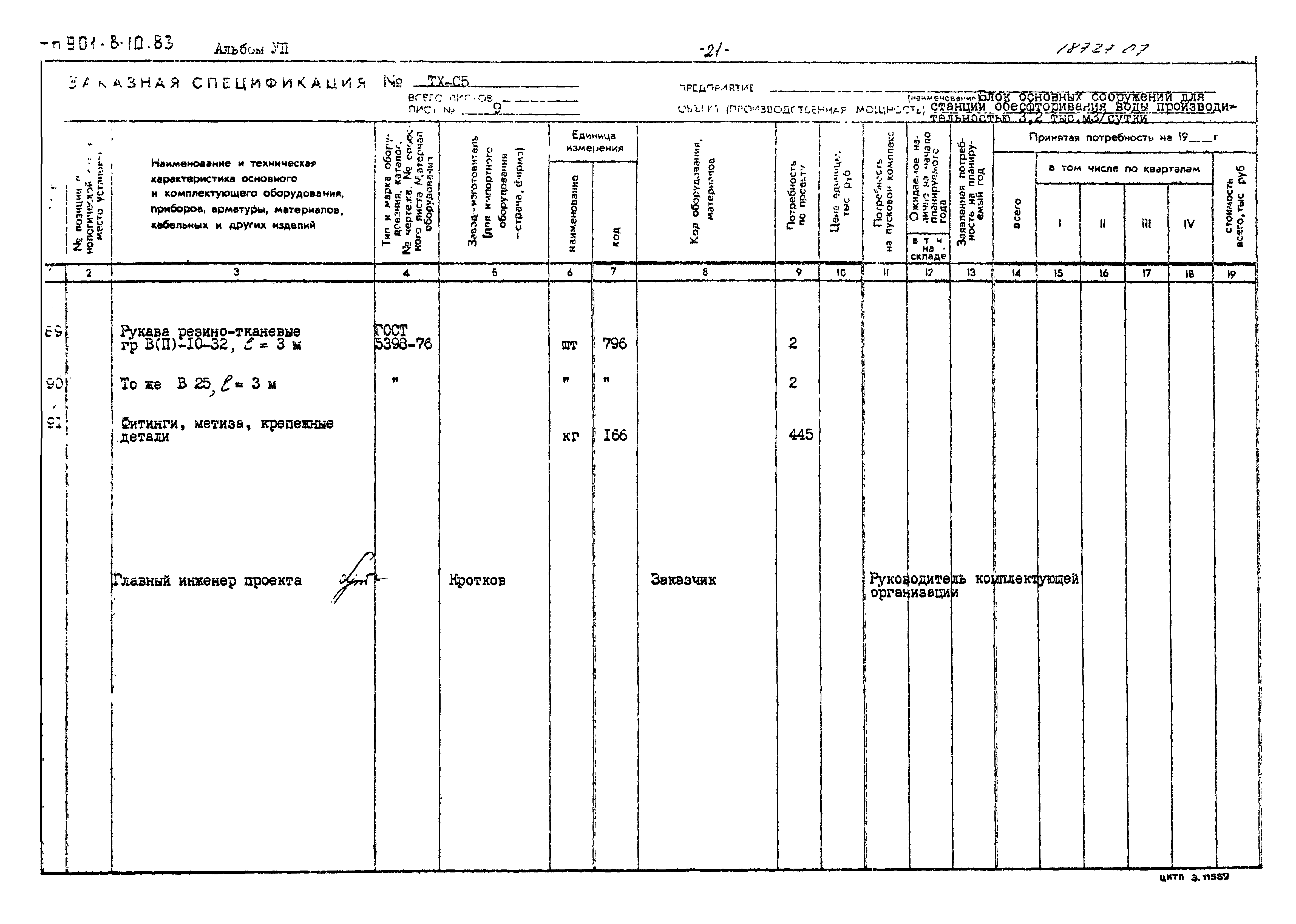 Типовой проект 901-8-10.83