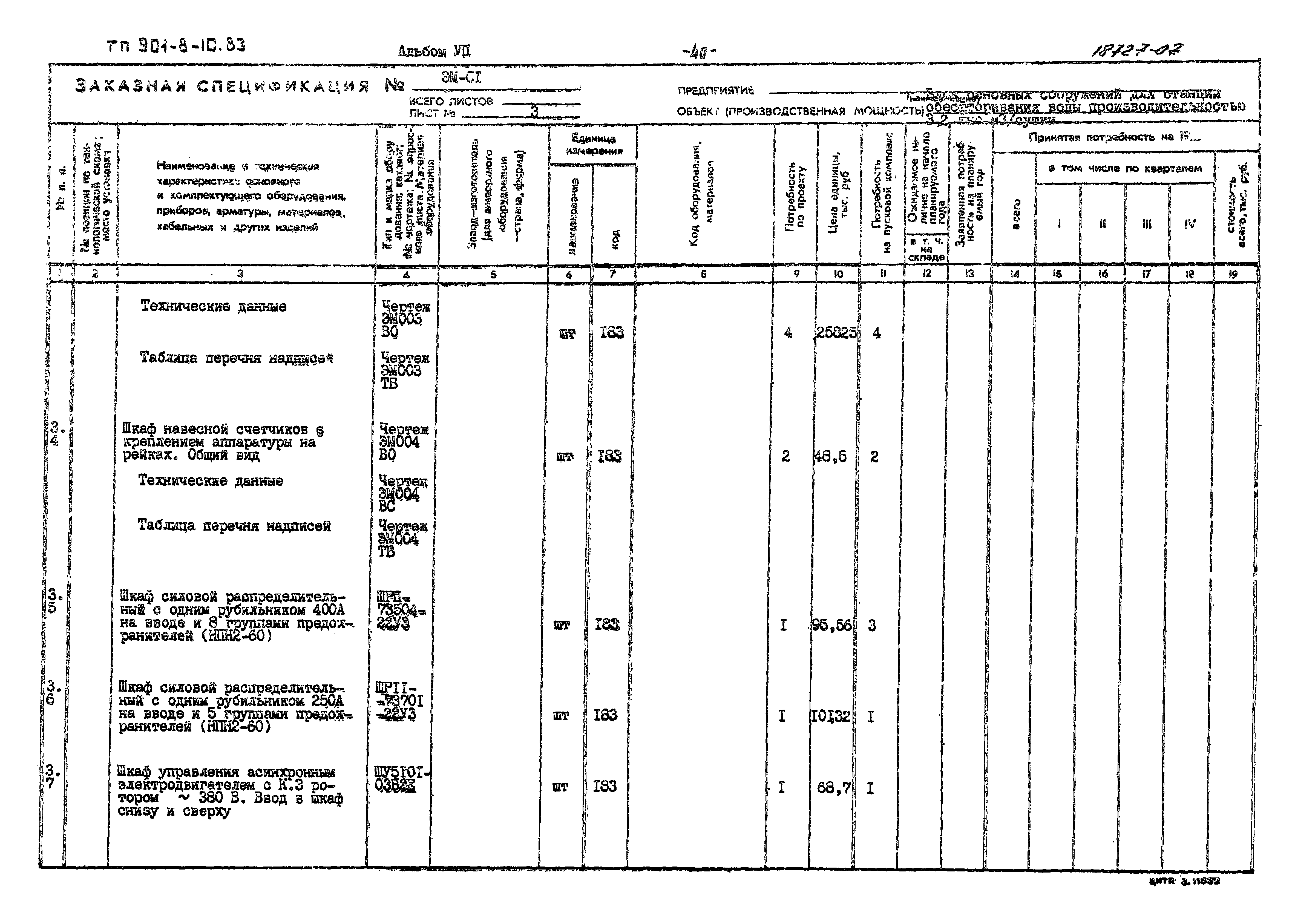 Типовой проект 901-8-10.83