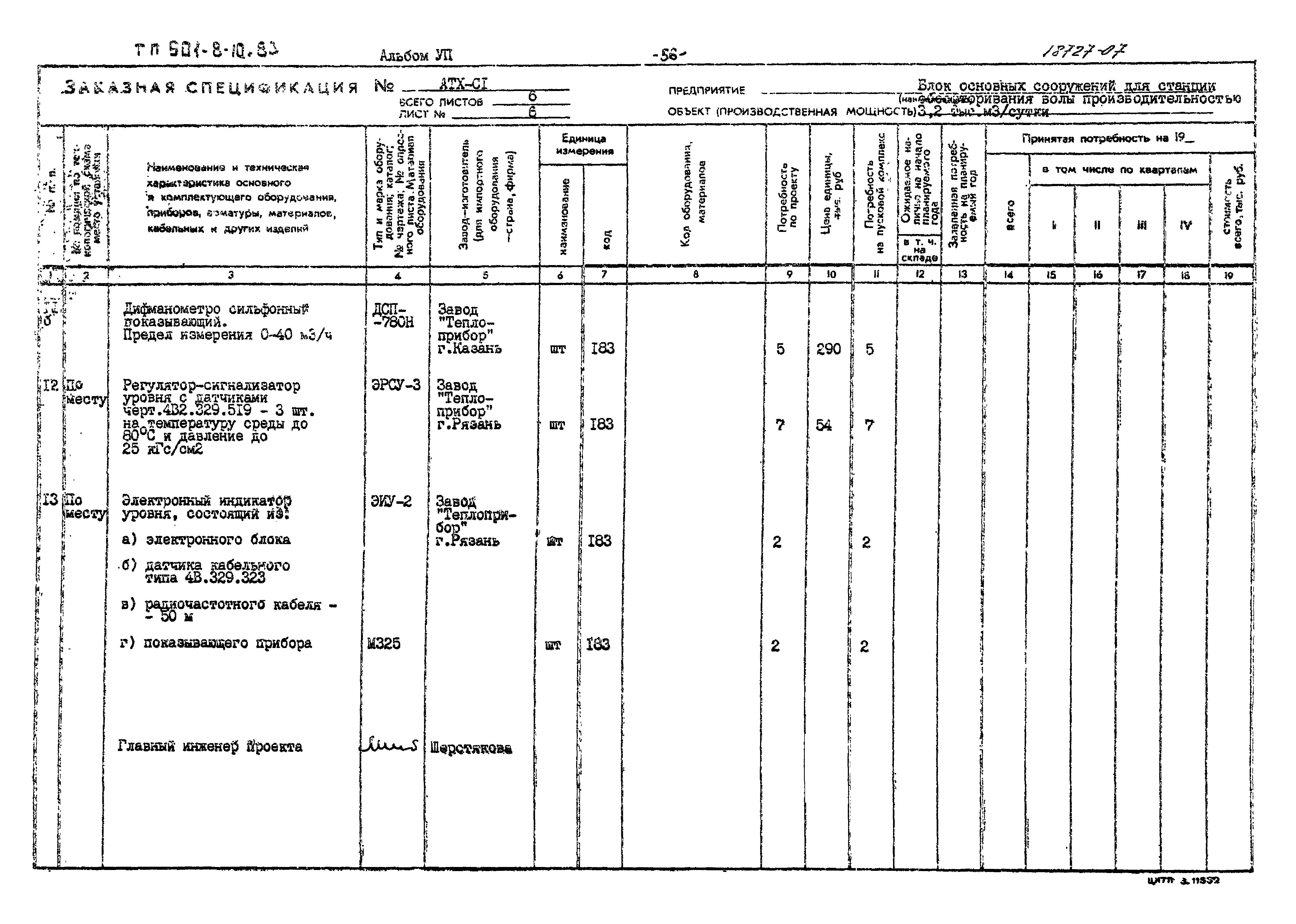 Типовой проект 901-8-10.83