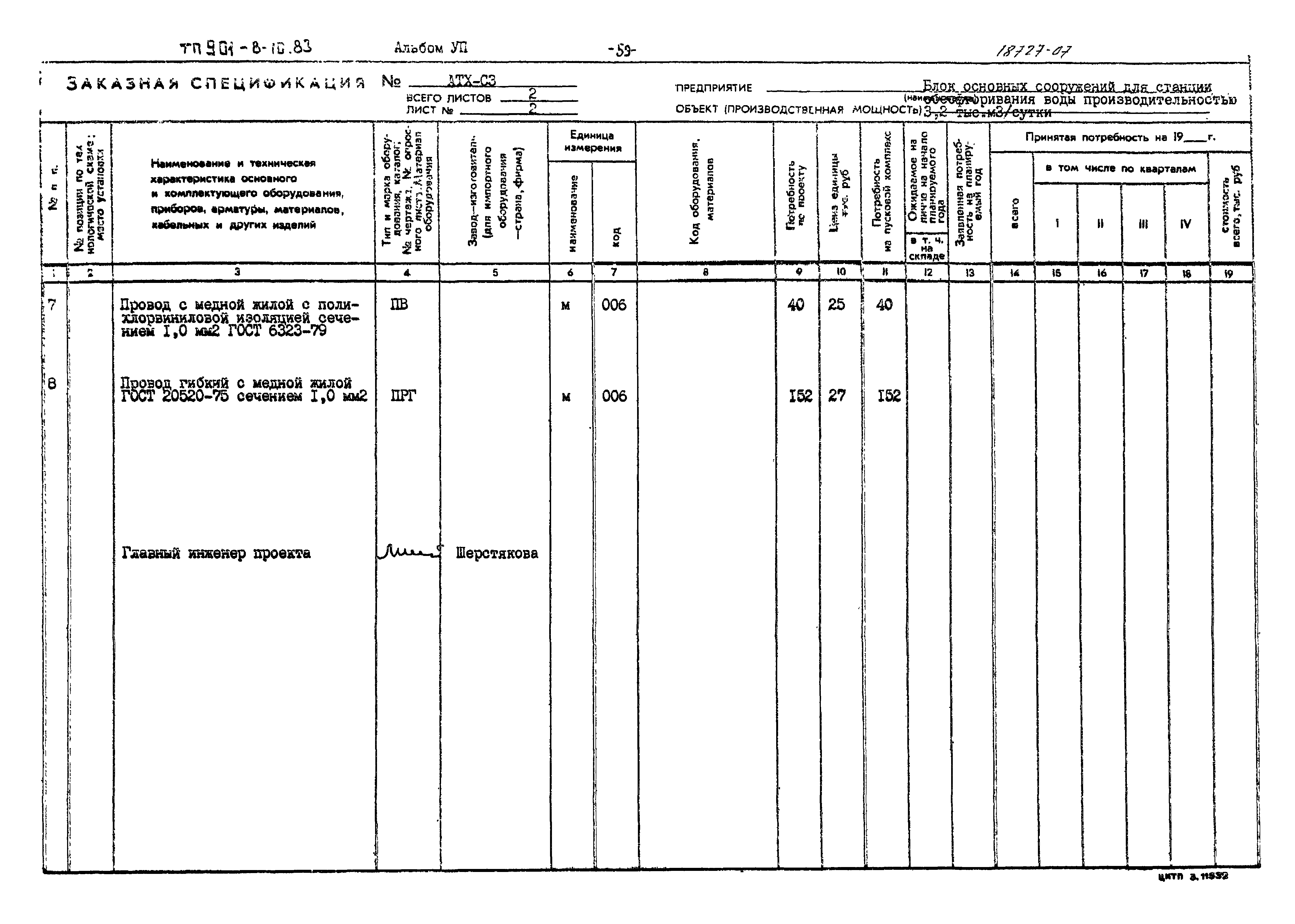 Типовой проект 901-8-10.83