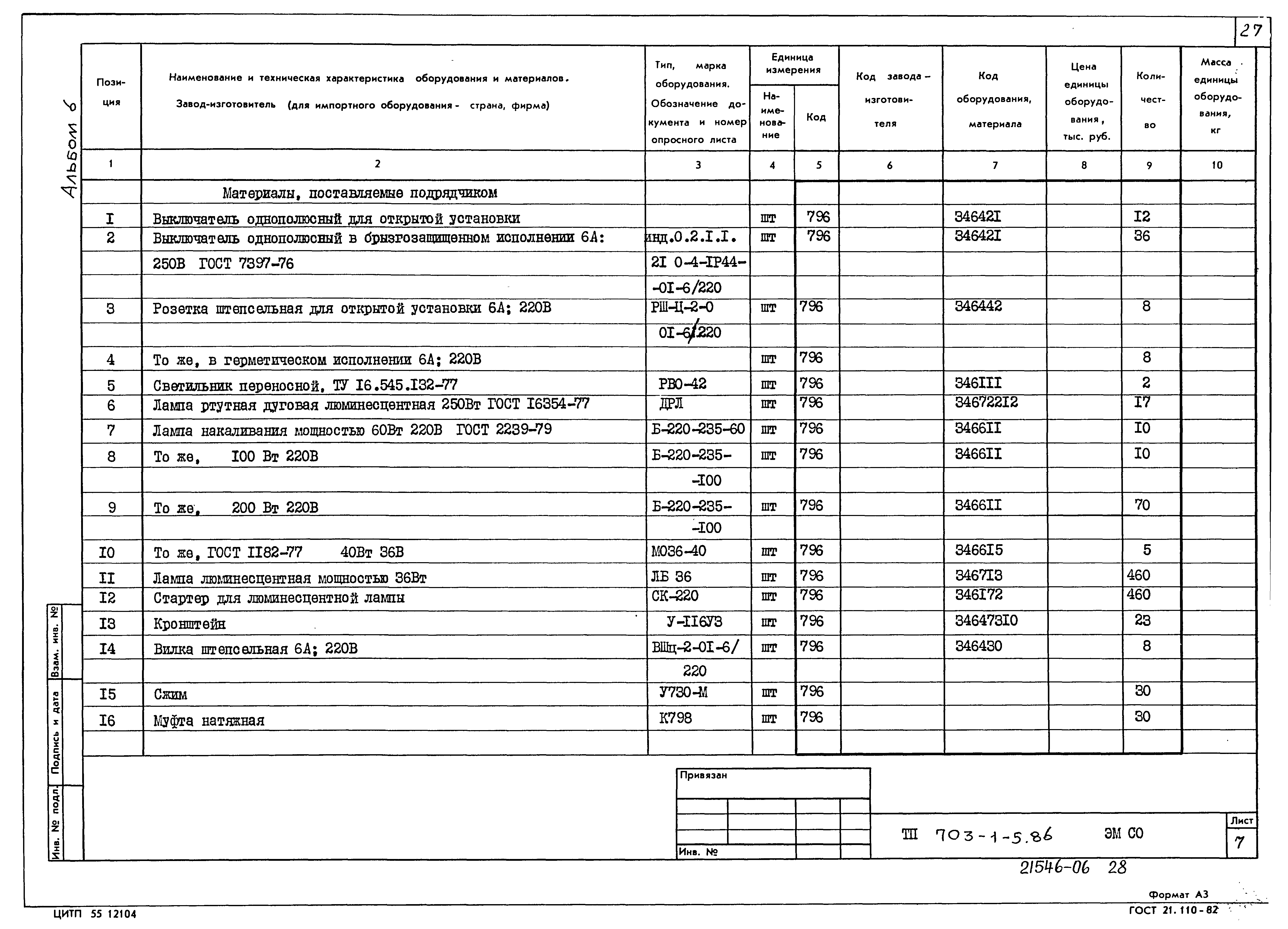Типовой проект 703-1-5.86