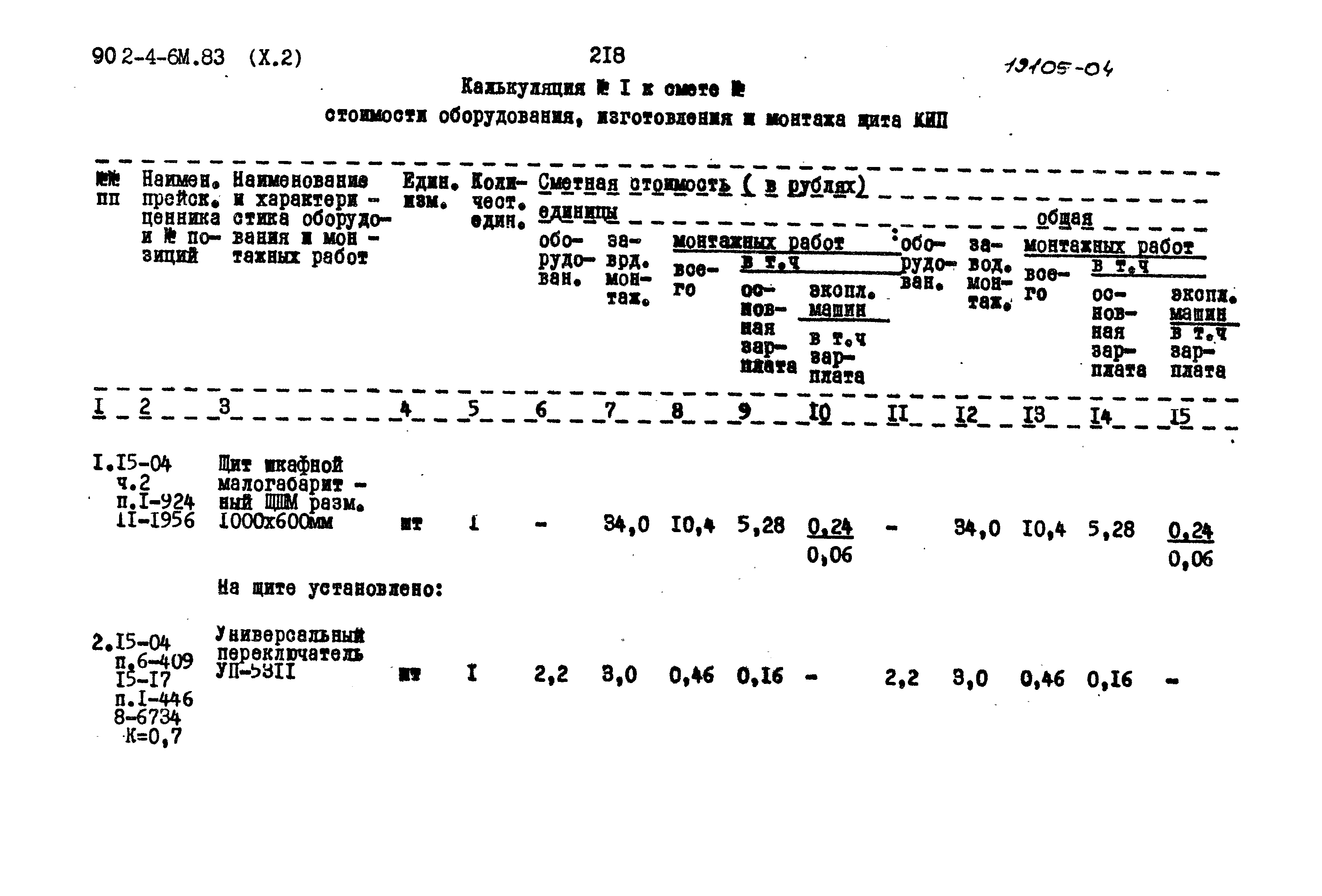 Типовой проект 902-4-6м.83