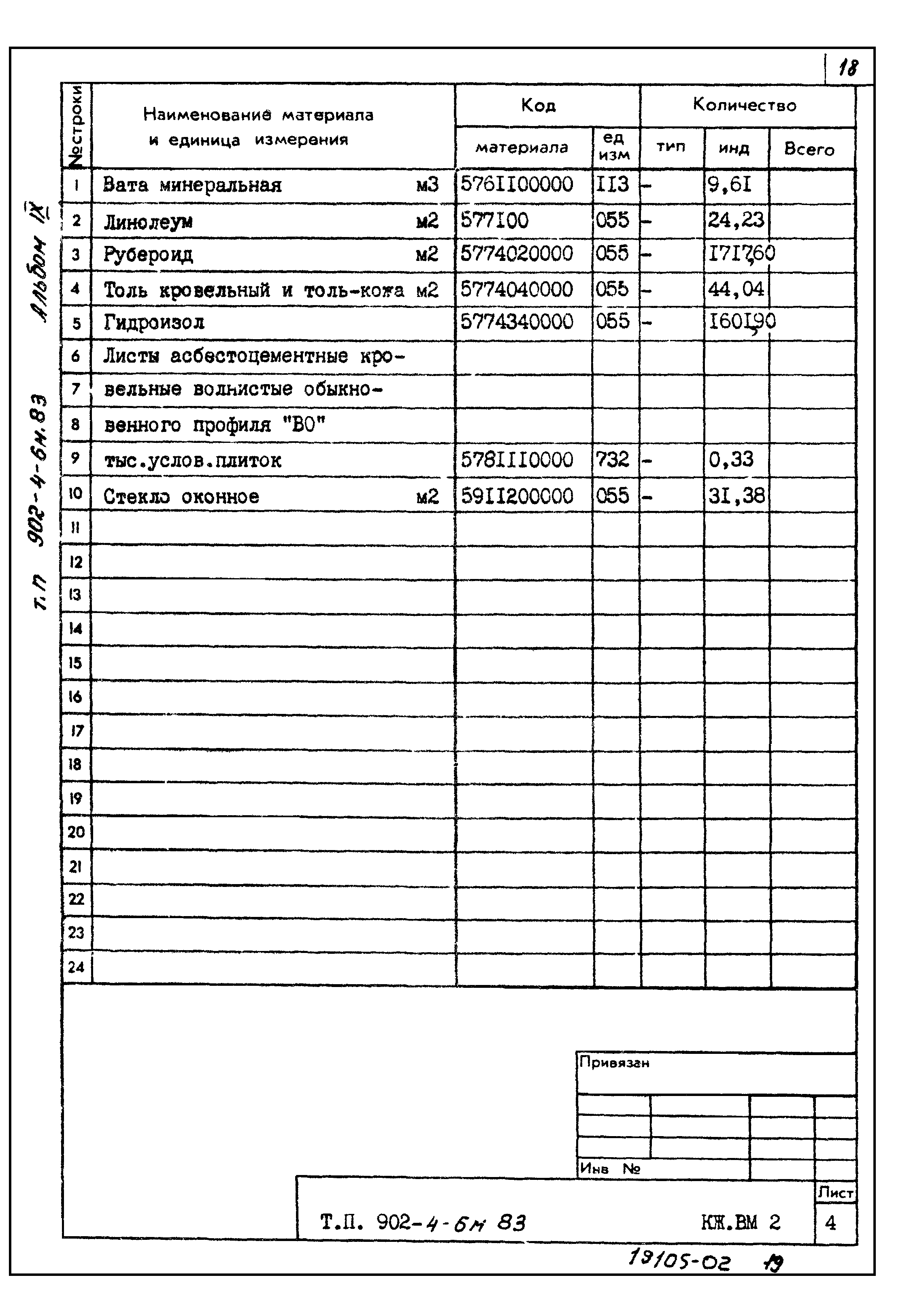 Типовой проект 902-4-6м.83