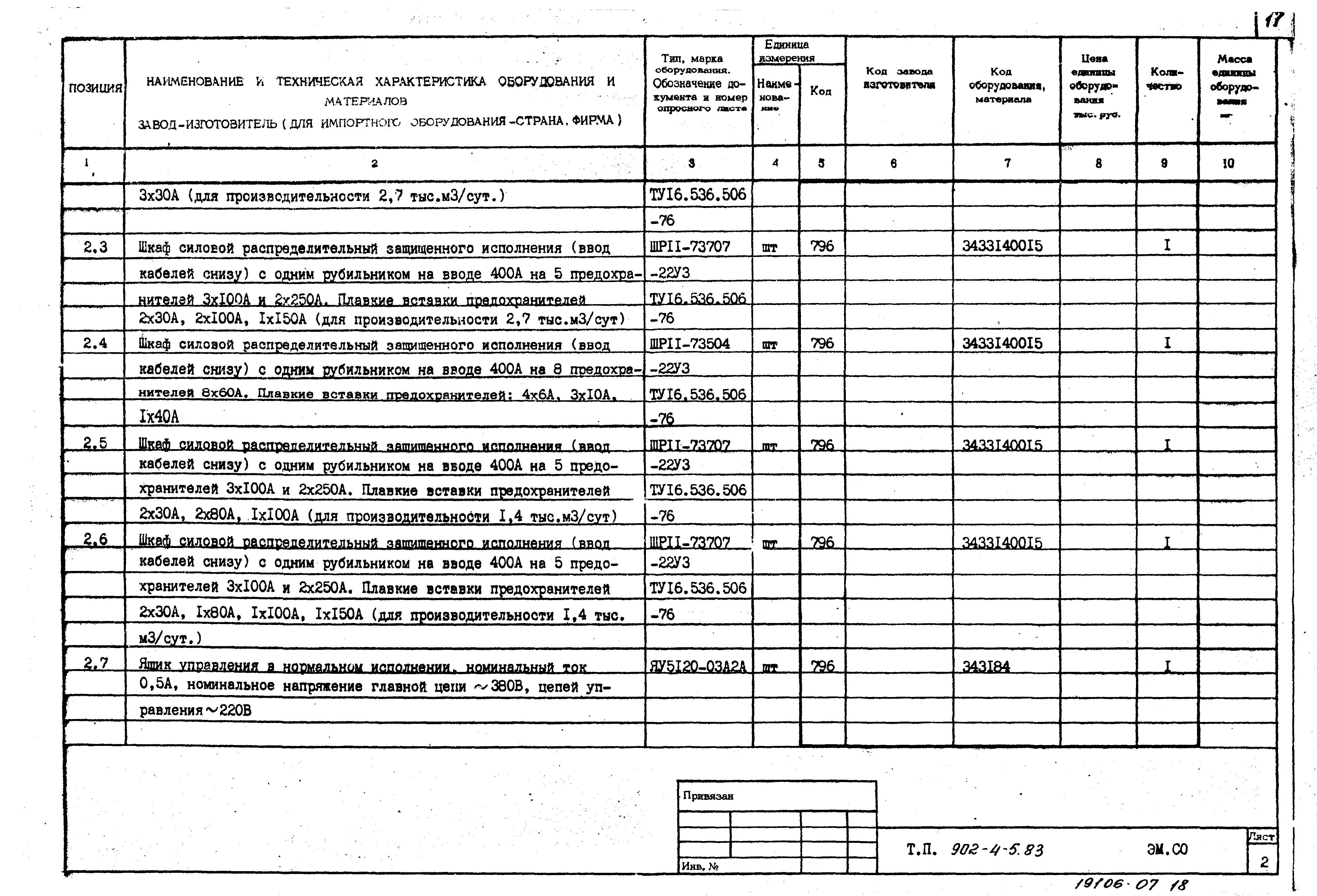 Типовой проект 902-4-6м.83