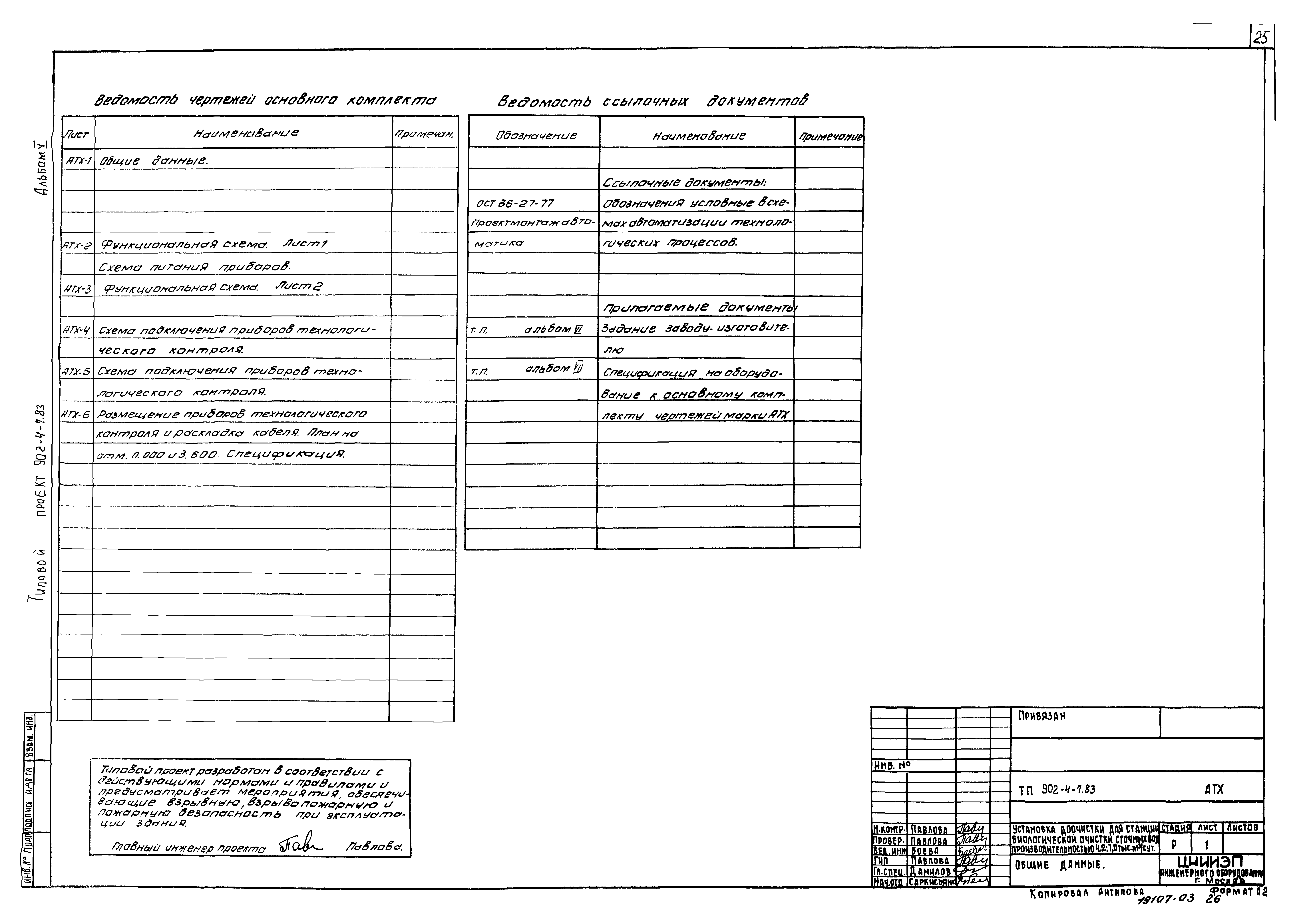 Типовой проект 902-4-7.83