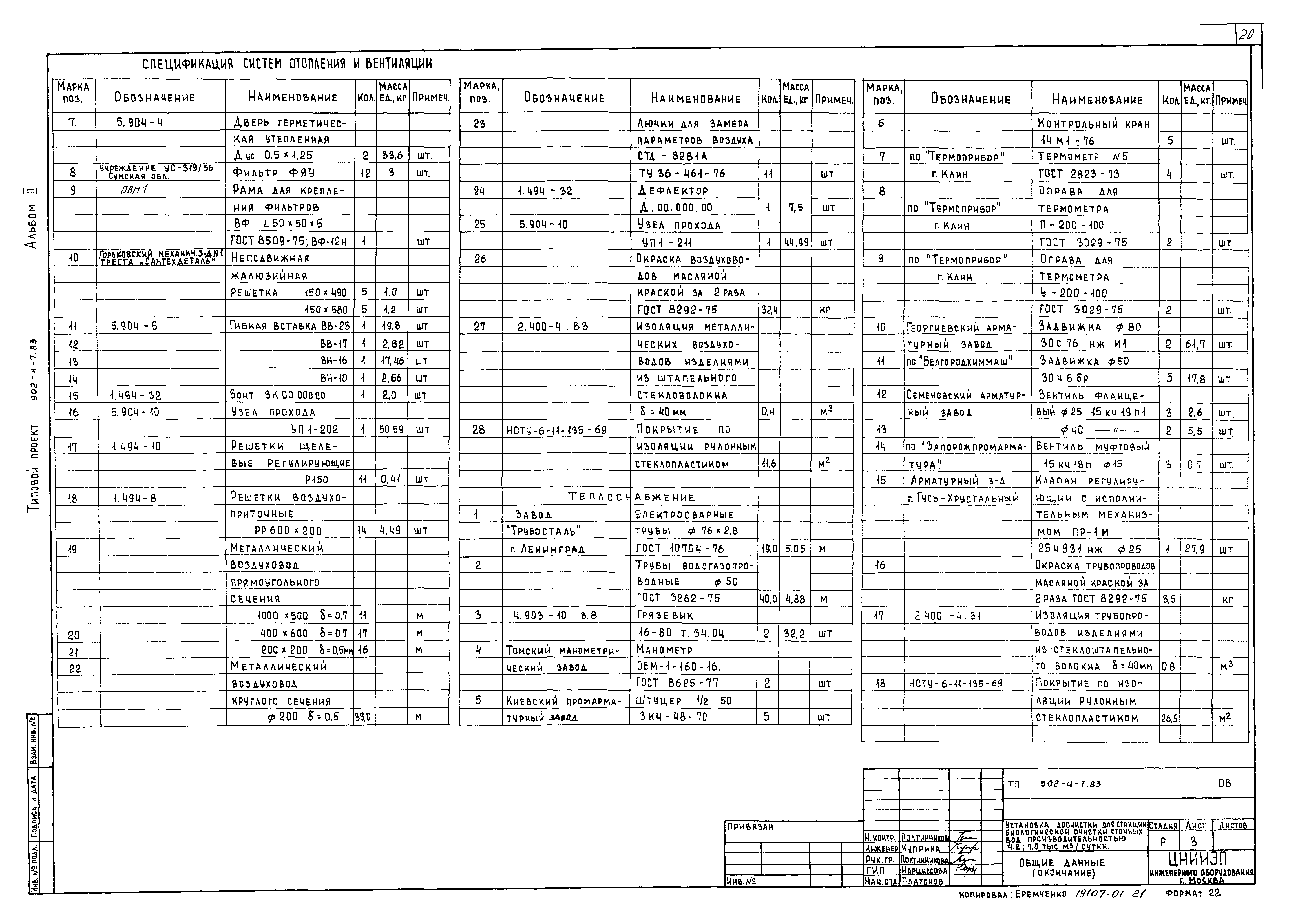 Типовой проект 902-4-8м.83