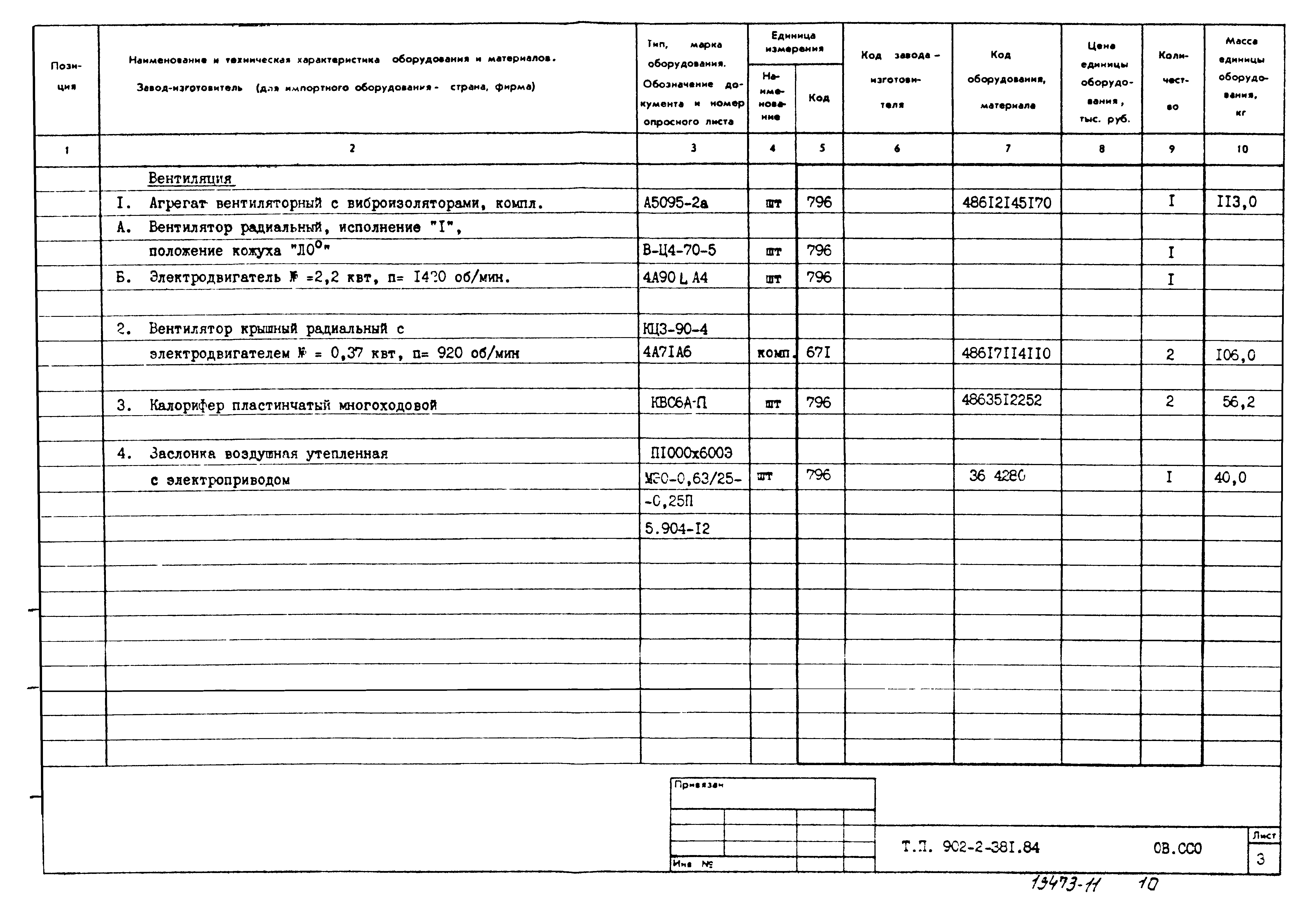 Типовой проект 902-2-381.84