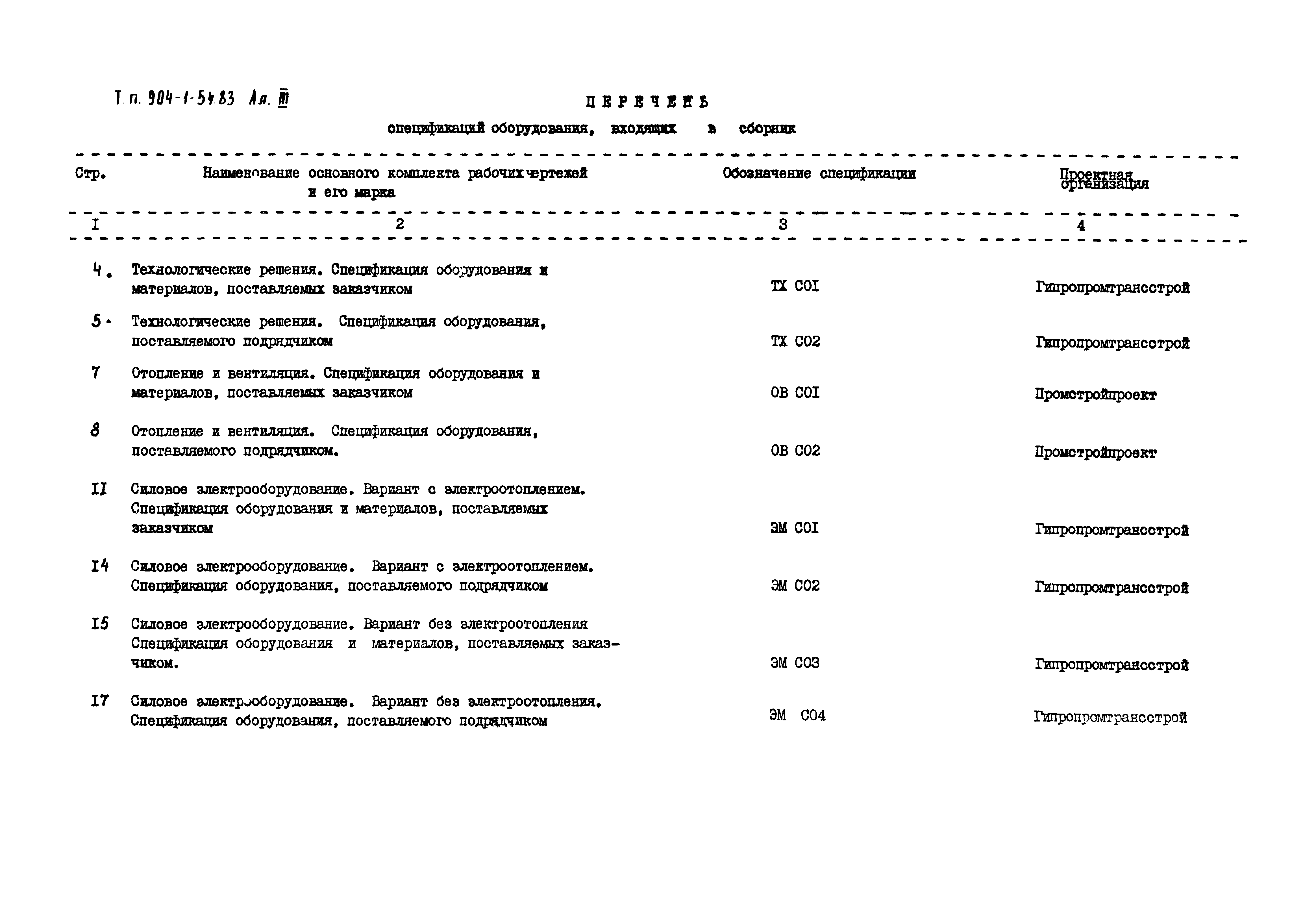Типовой проект 904-1-54.83