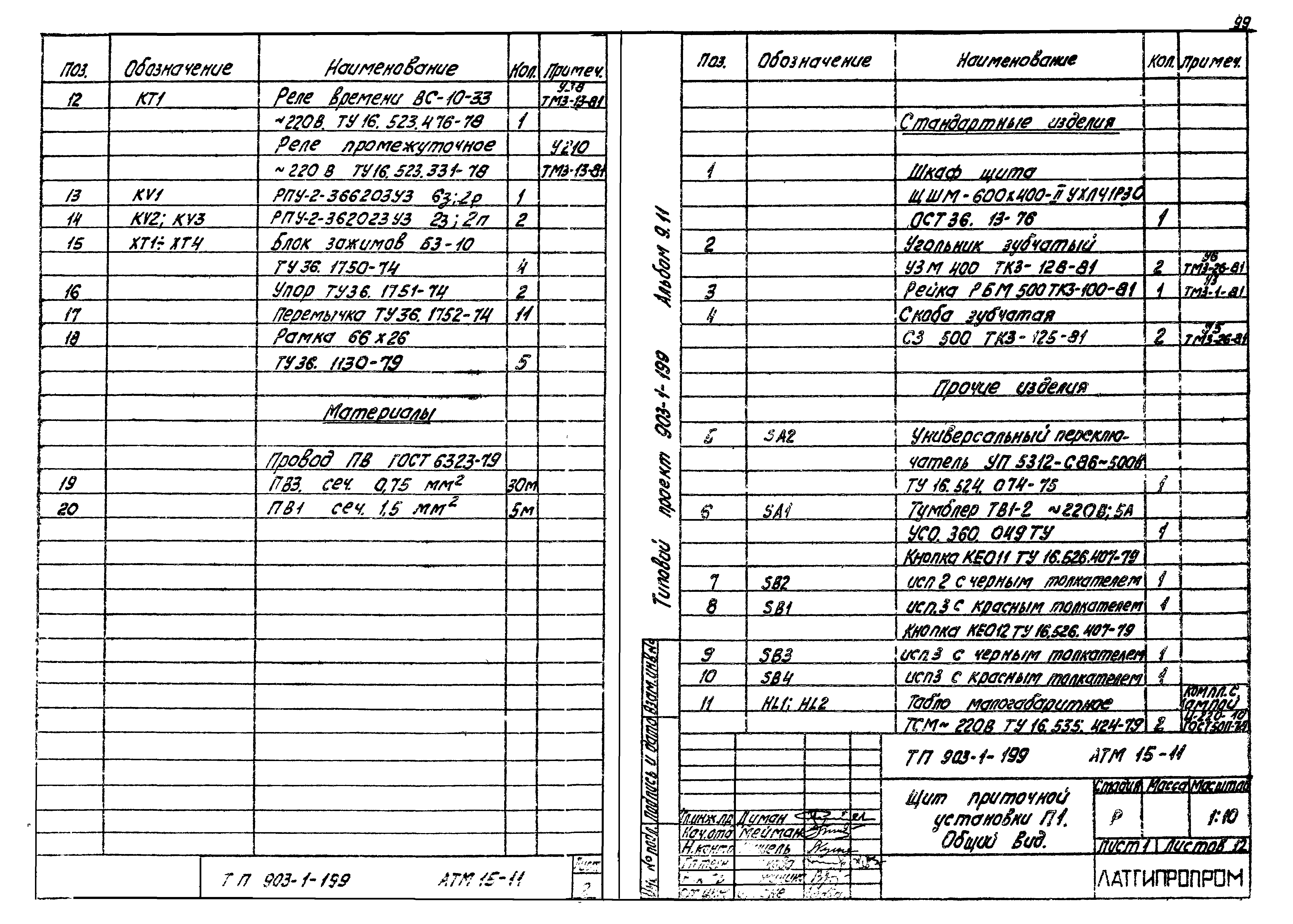 Типовой проект 903-1-199