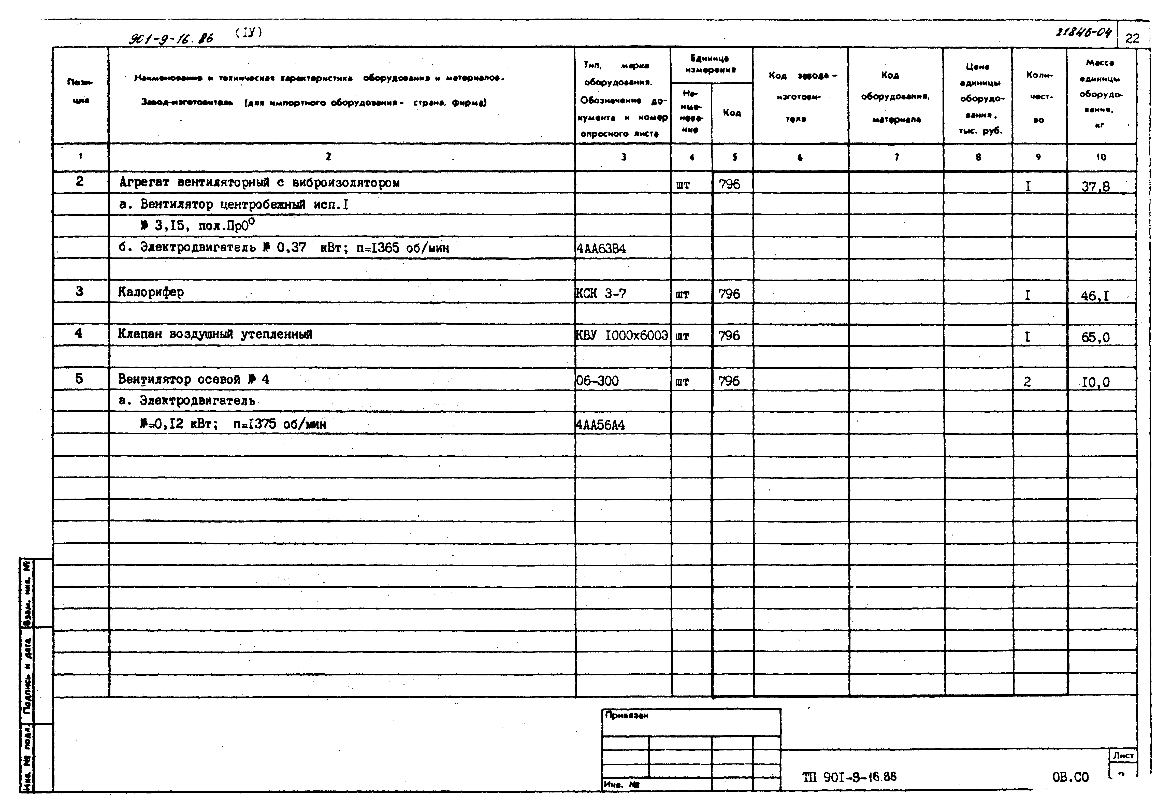Типовой проект 901-9-16.86