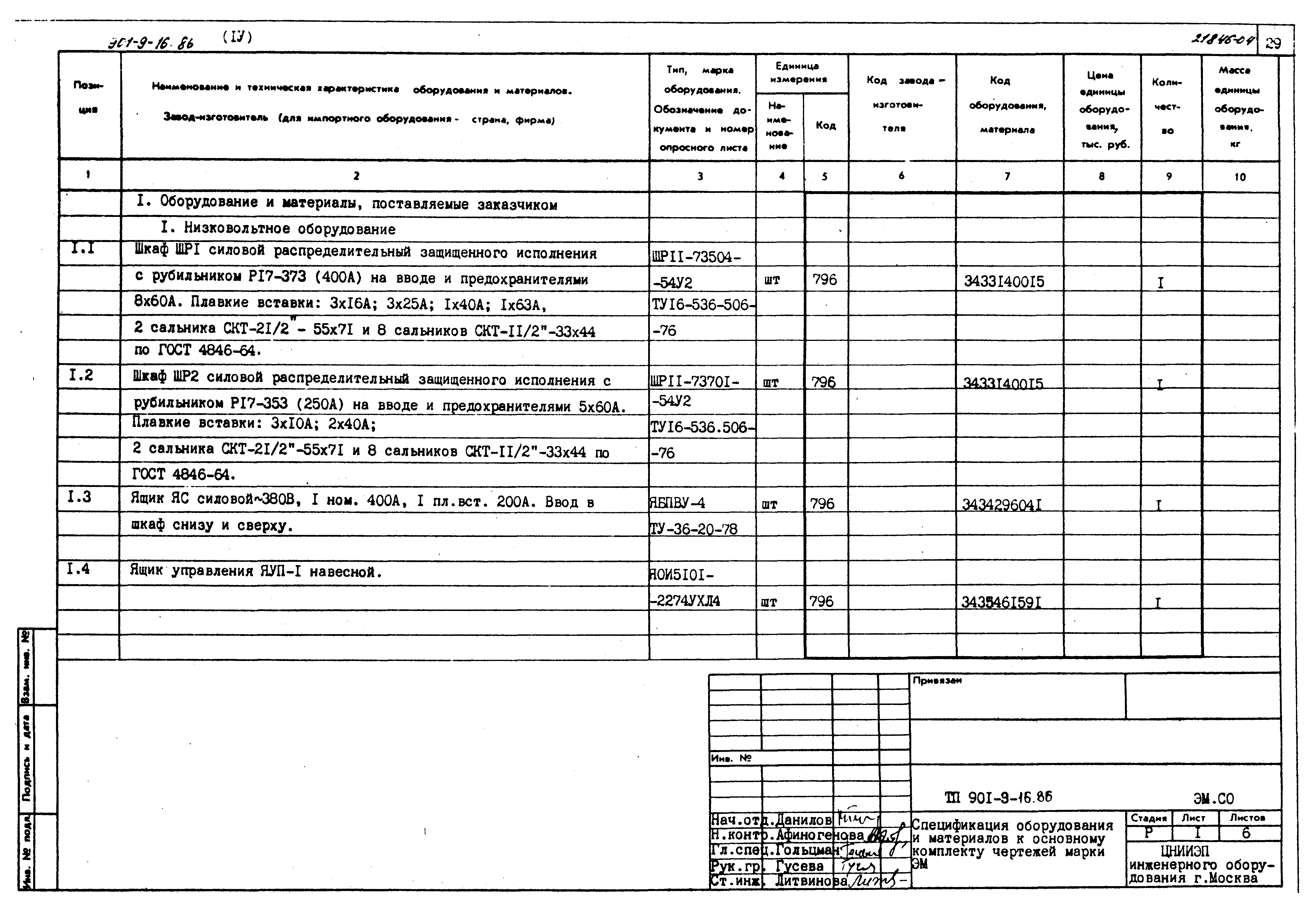 Типовой проект 901-9-16.86