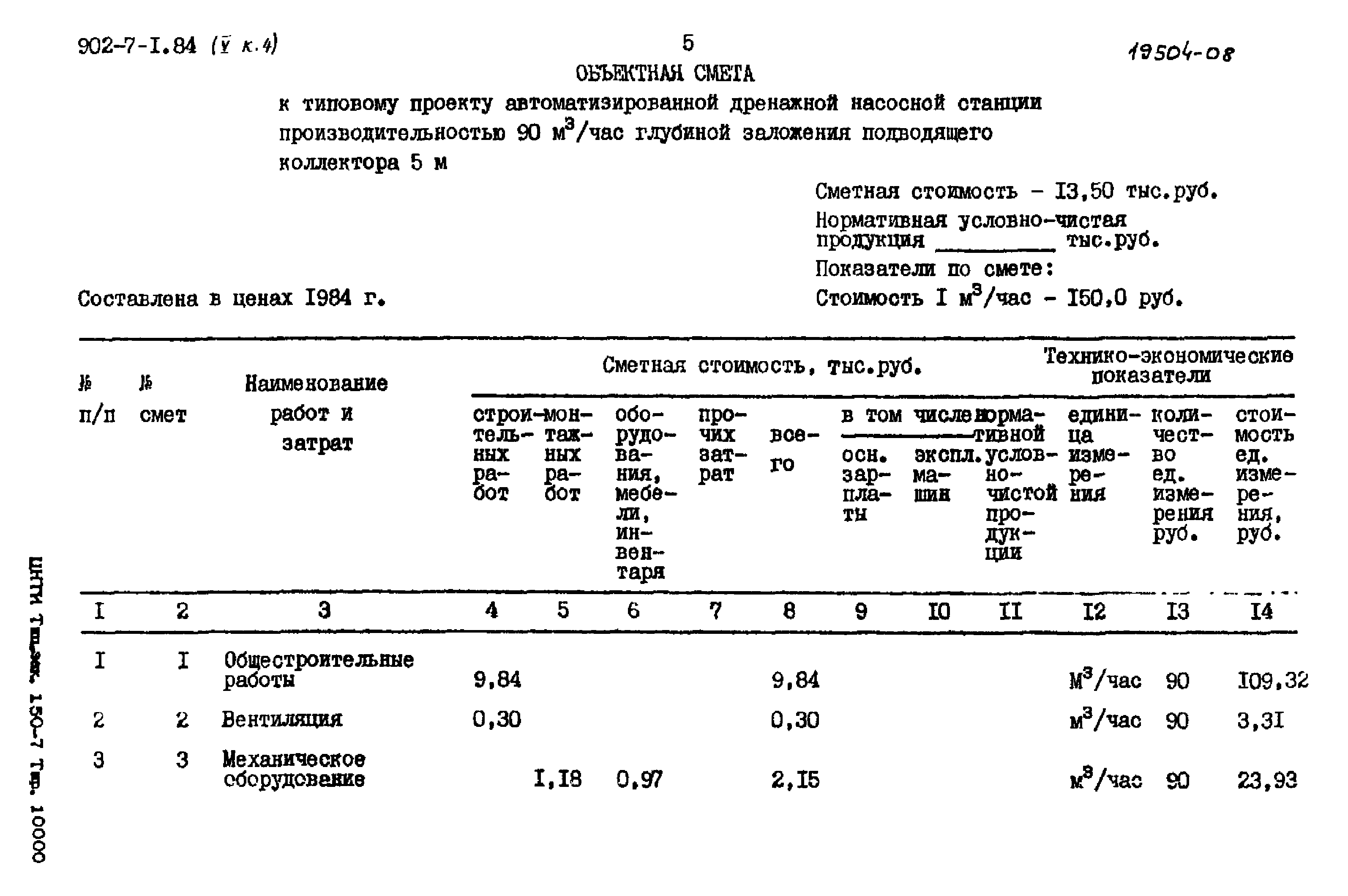Типовой проект 902-7-1.84