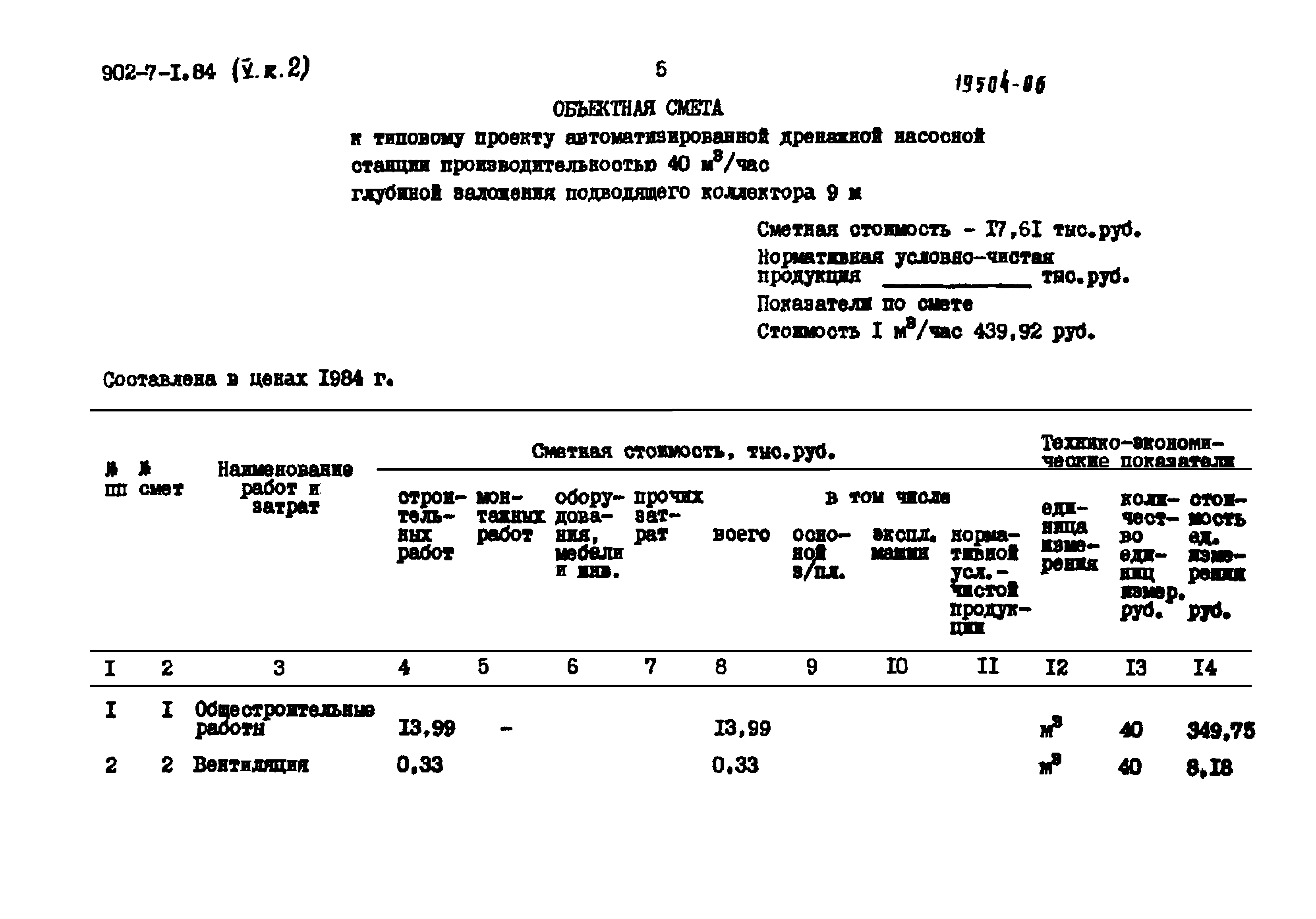 Типовой проект 902-7-1.84