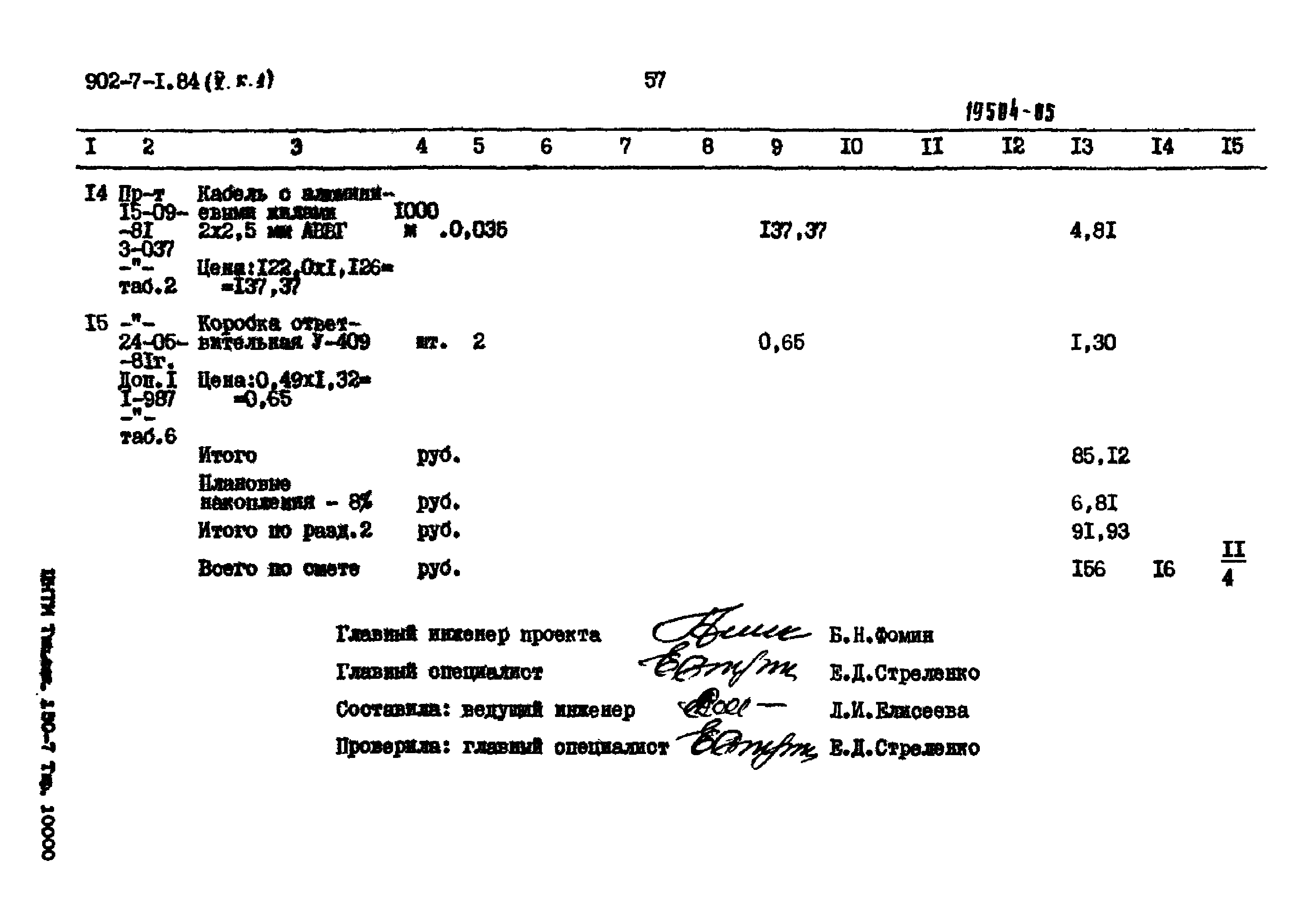Типовой проект 902-7-1.84