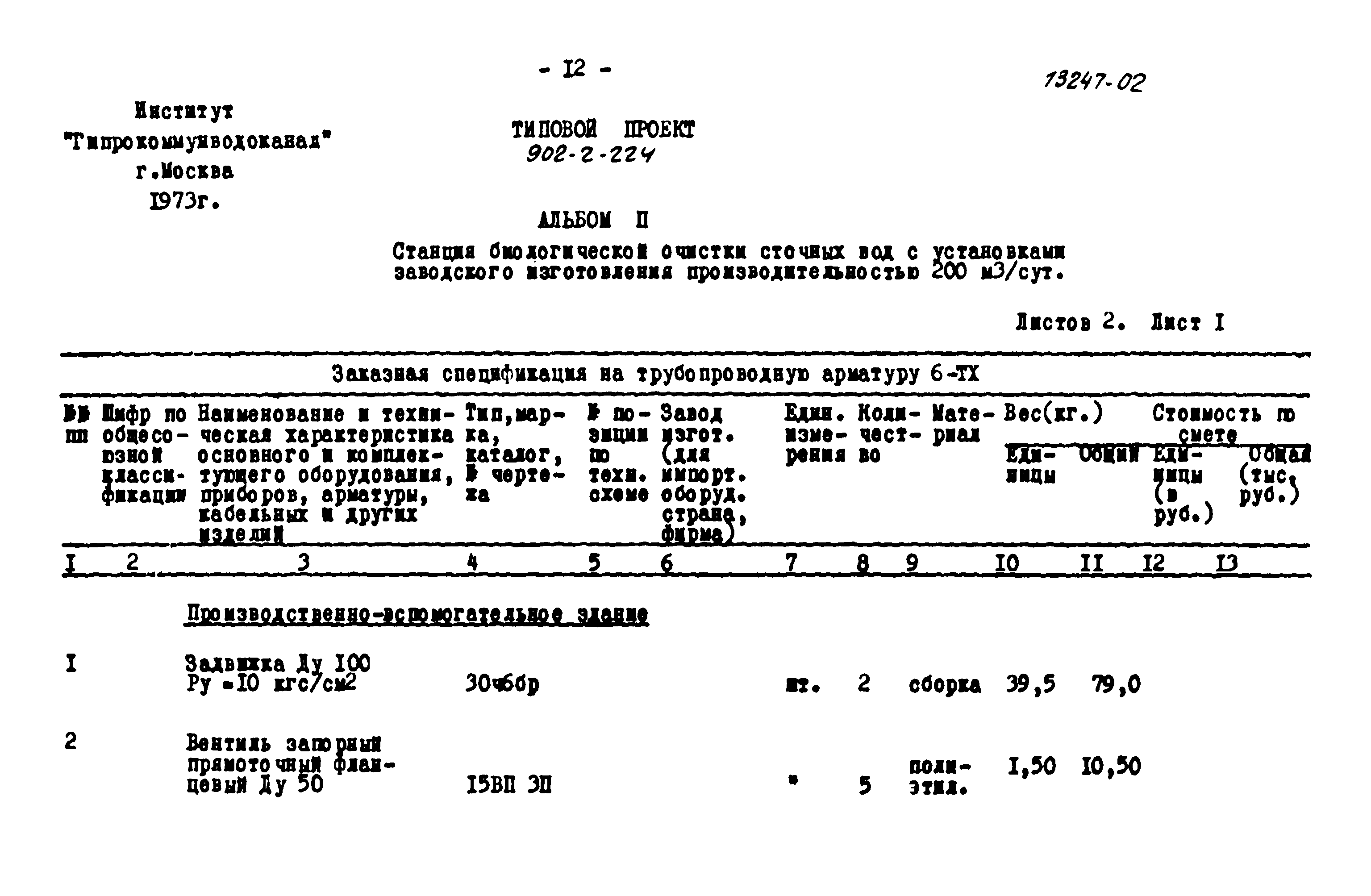 Типовой проект 902-2-224