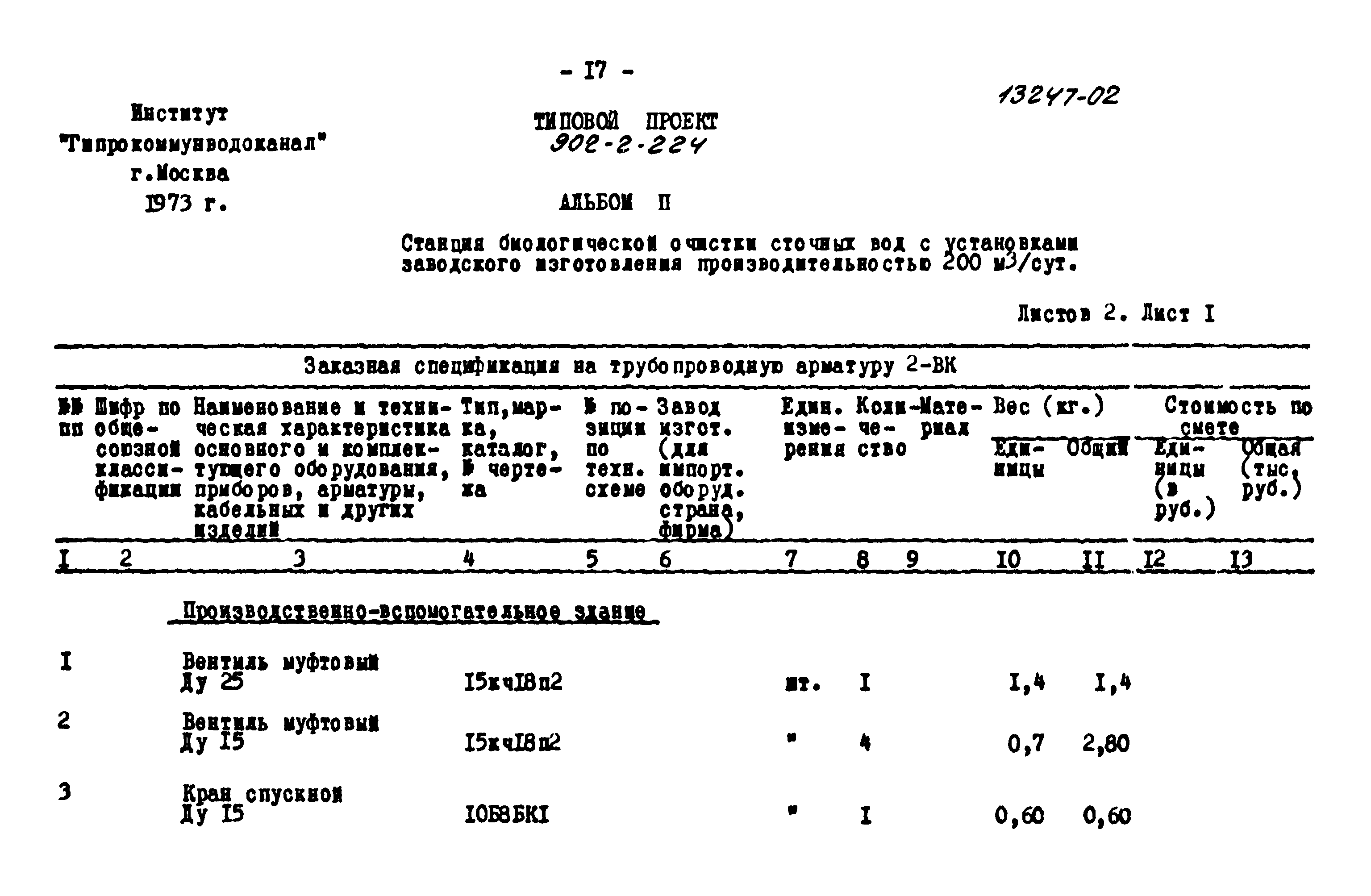 Типовой проект 902-2-224