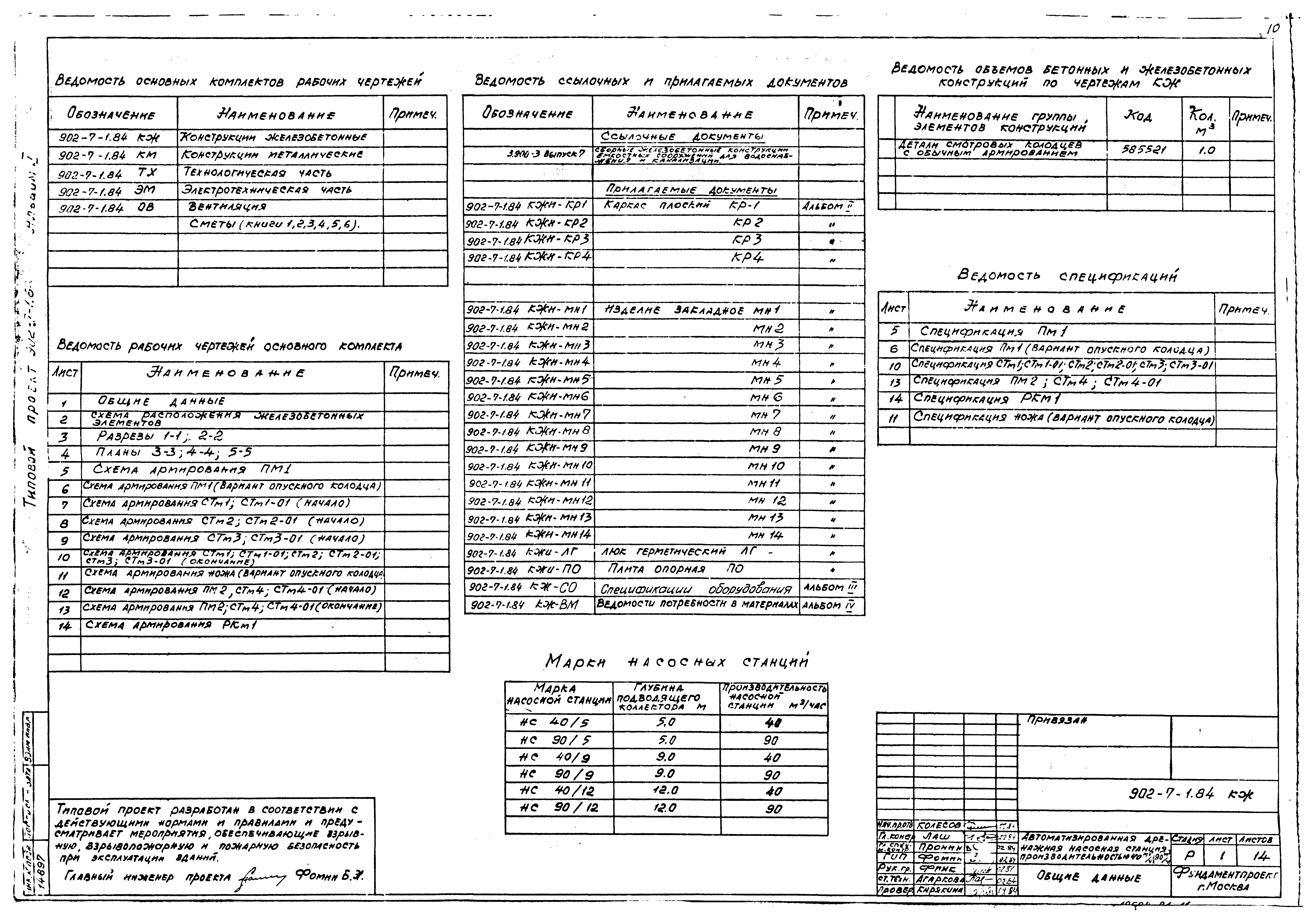 Типовой проект 902-7-1.84