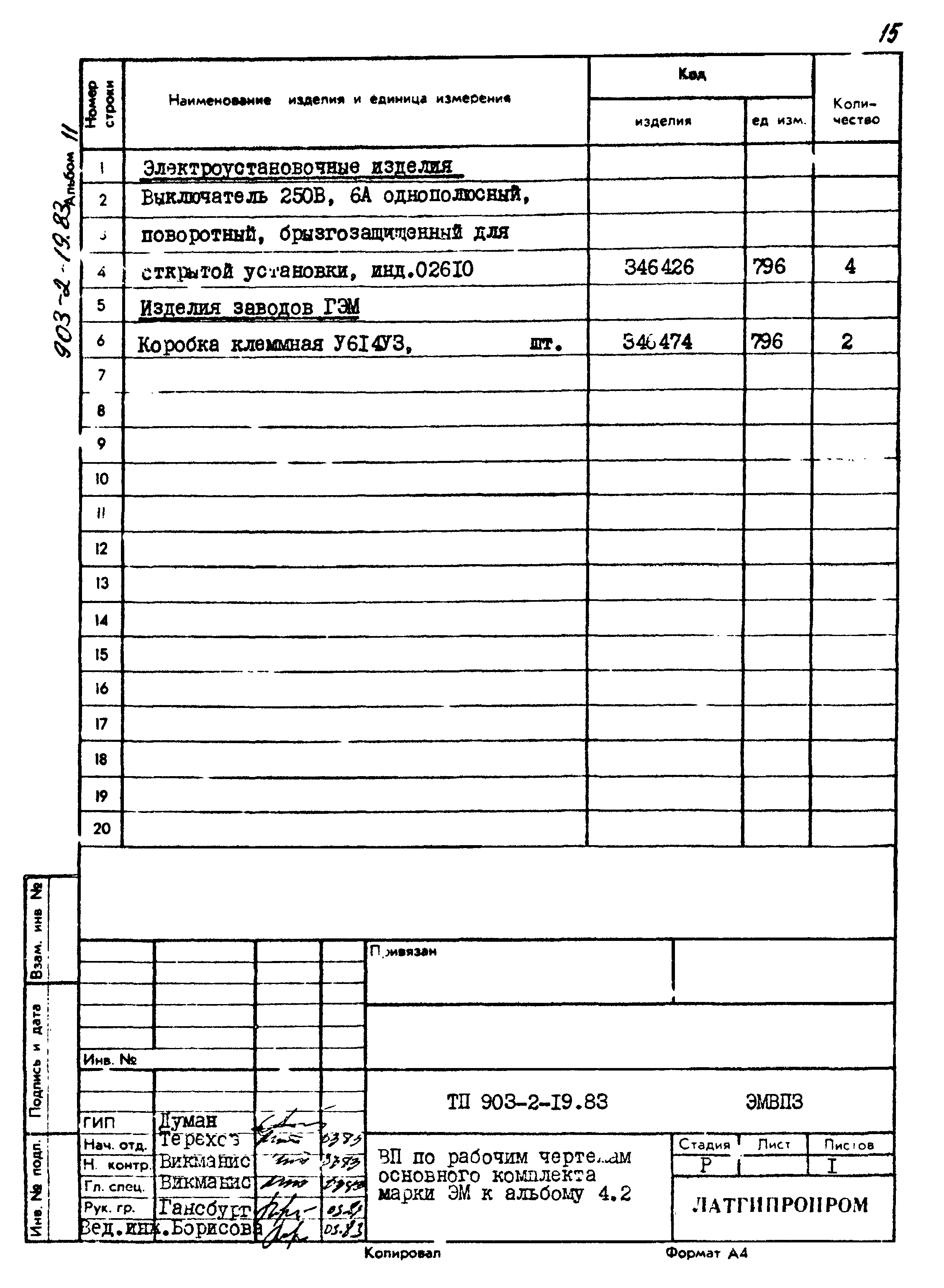 Типовой проект 903-2-19.83