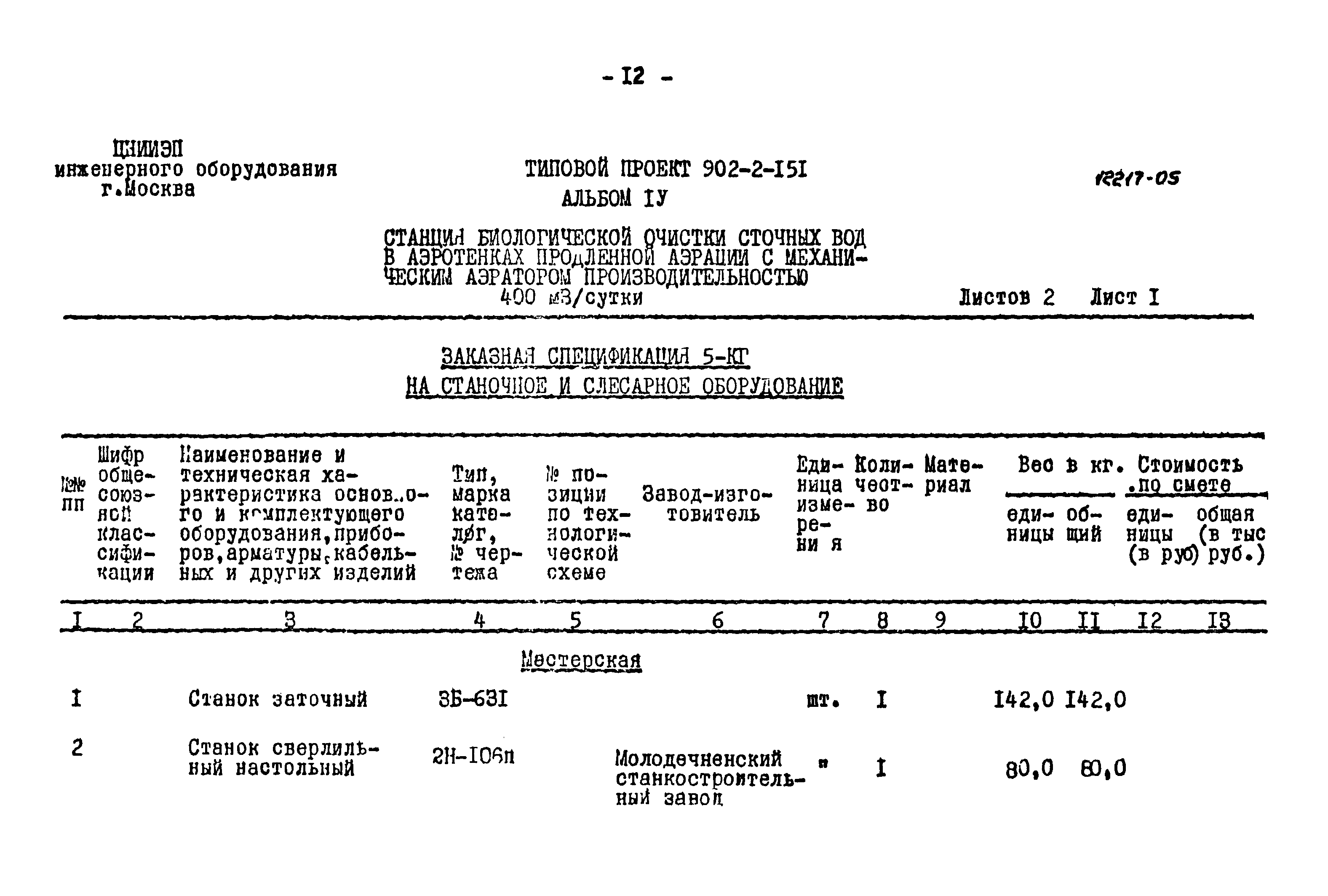 Типовой проект 902-2-151