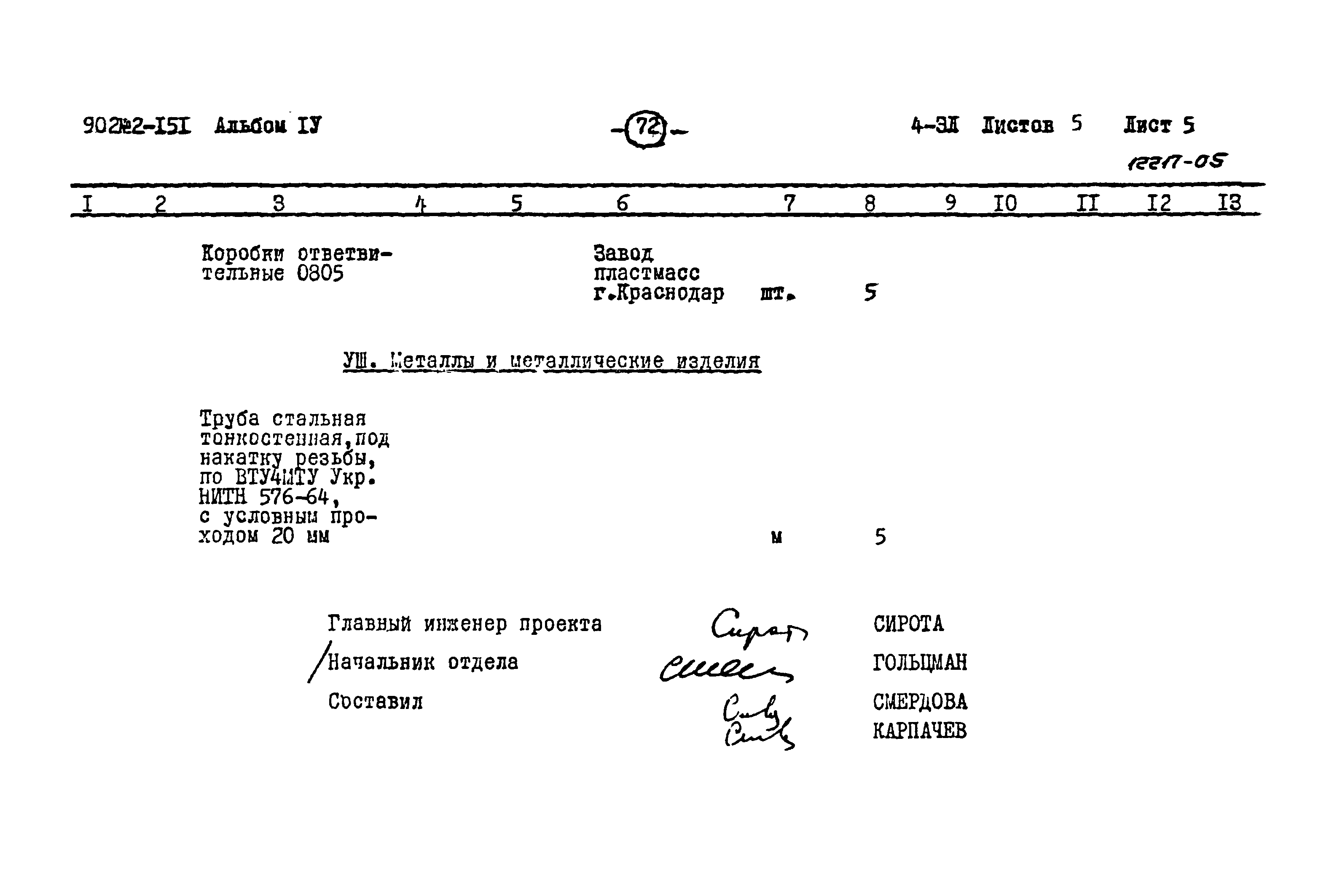 Типовой проект 902-2-151