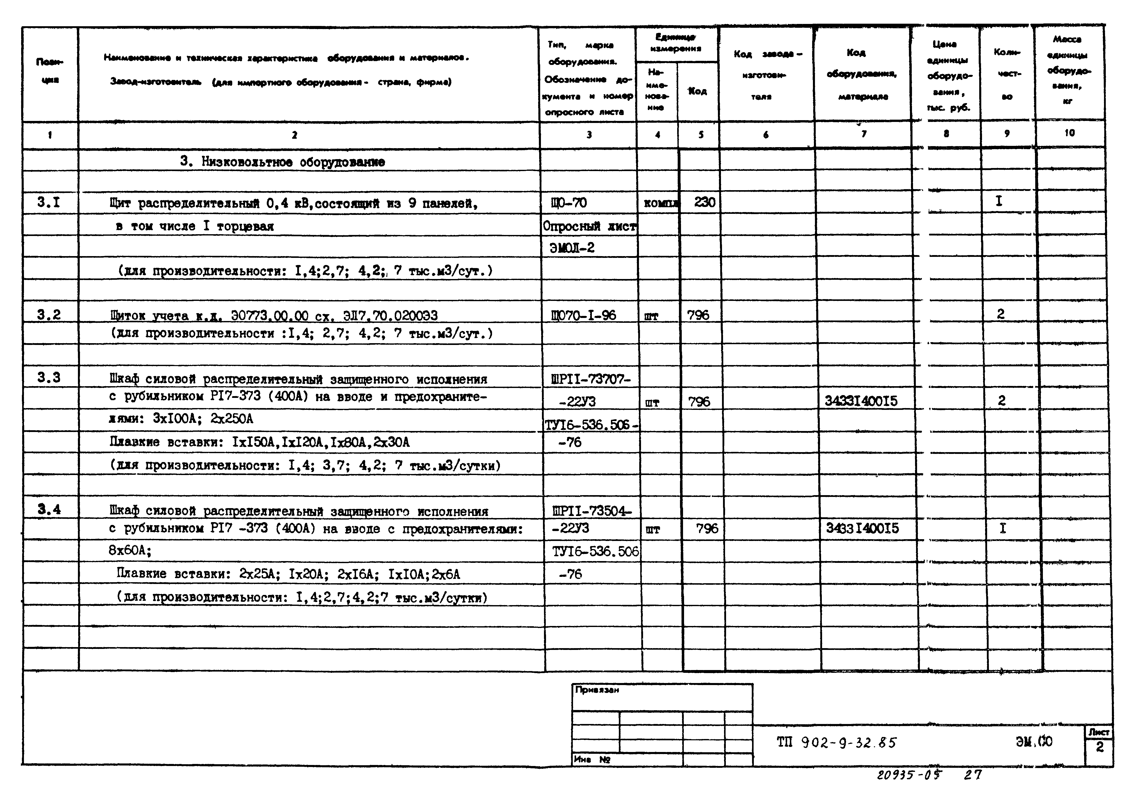 Типовой проект 902-9-32.85