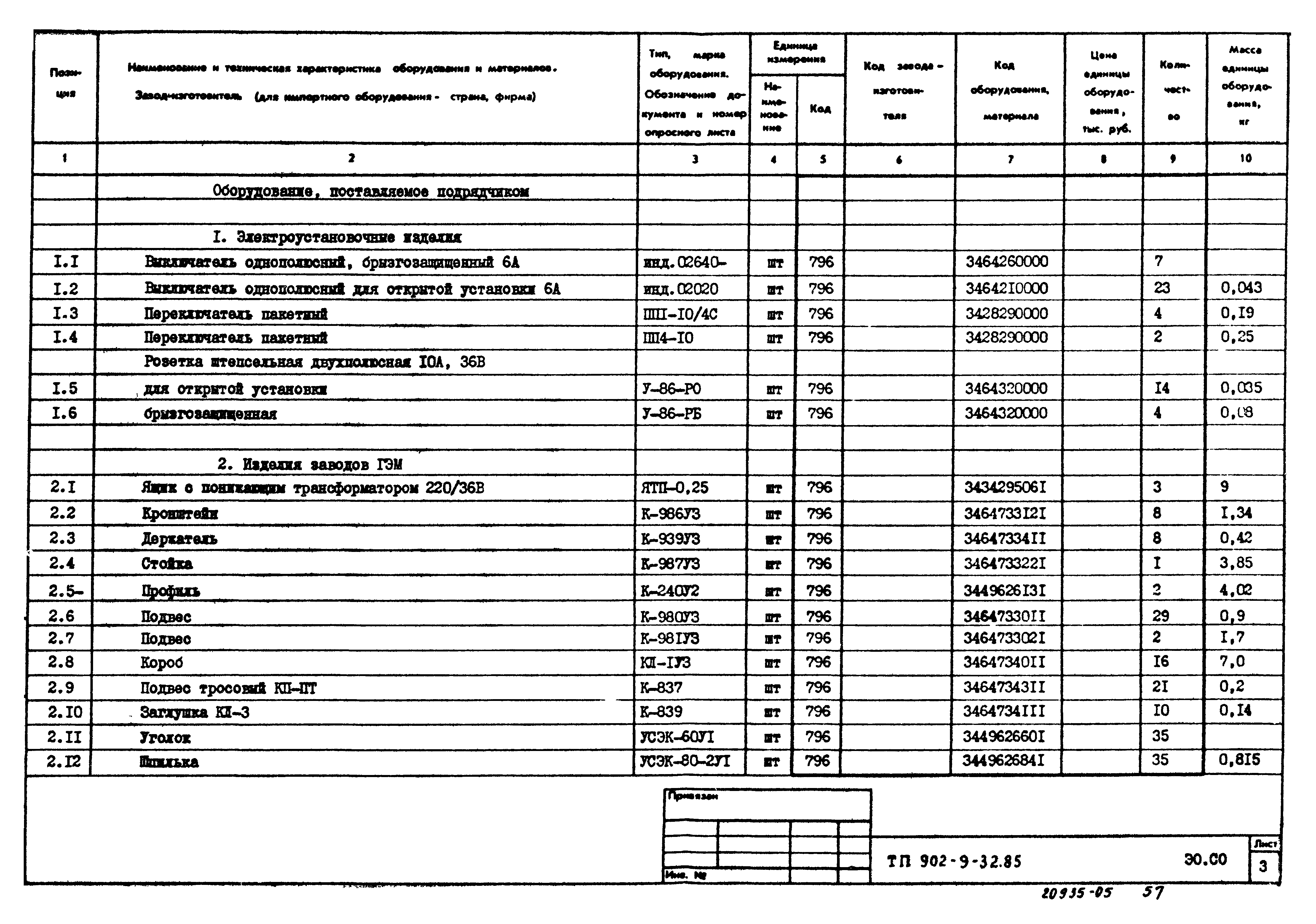 Типовой проект 902-9-32.85