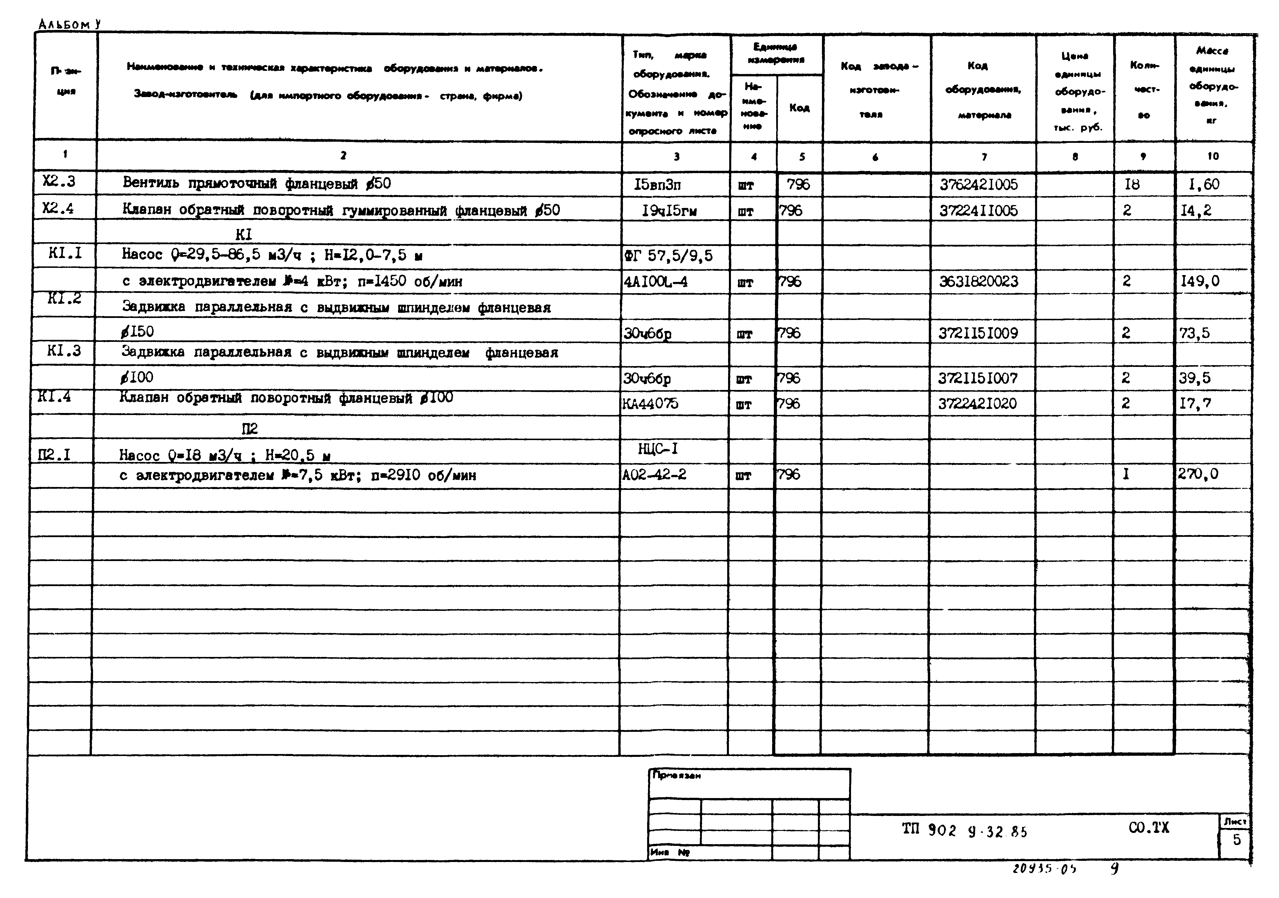 Типовой проект 902-9-32.85