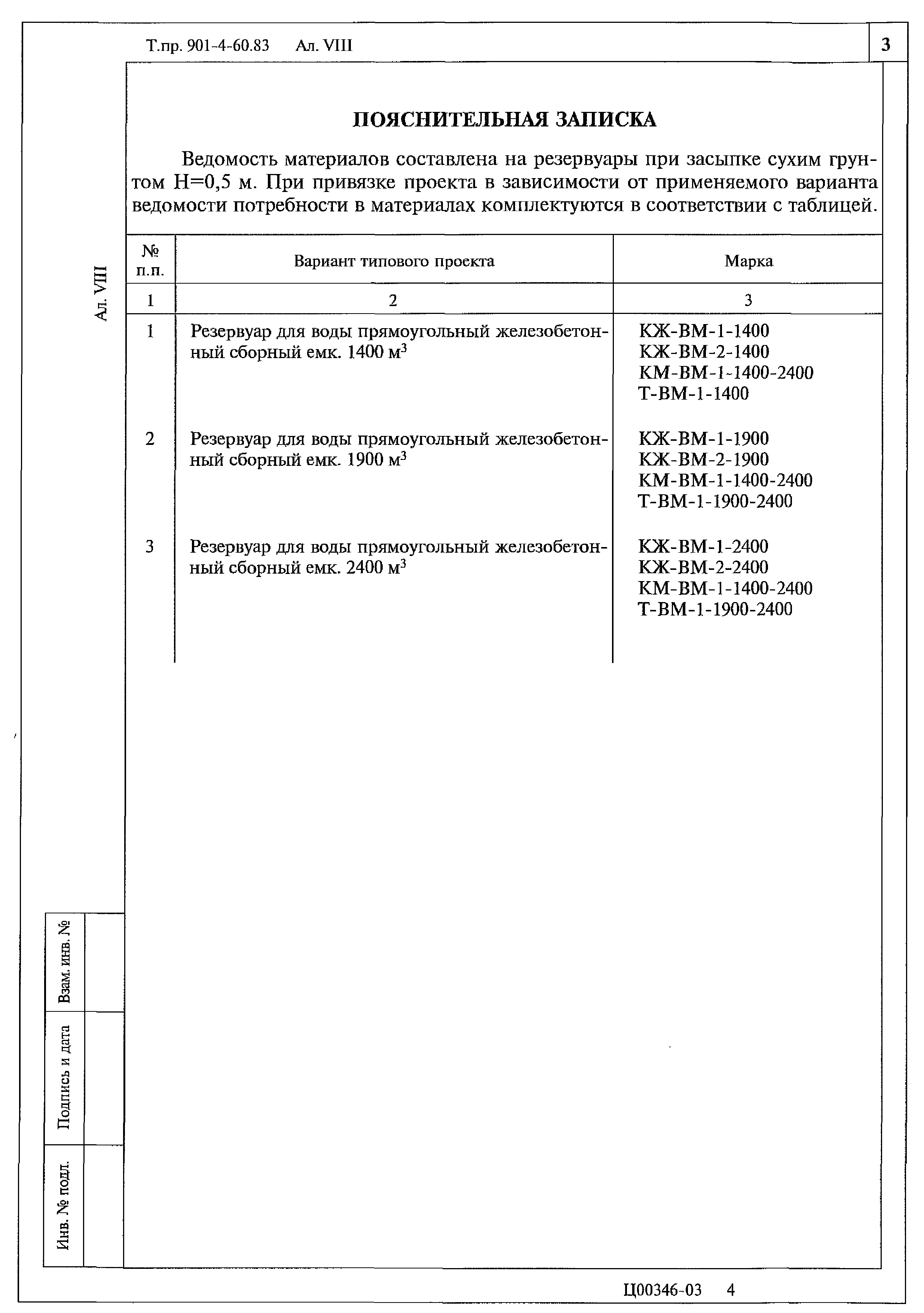 Типовой проект 901-4-60.83