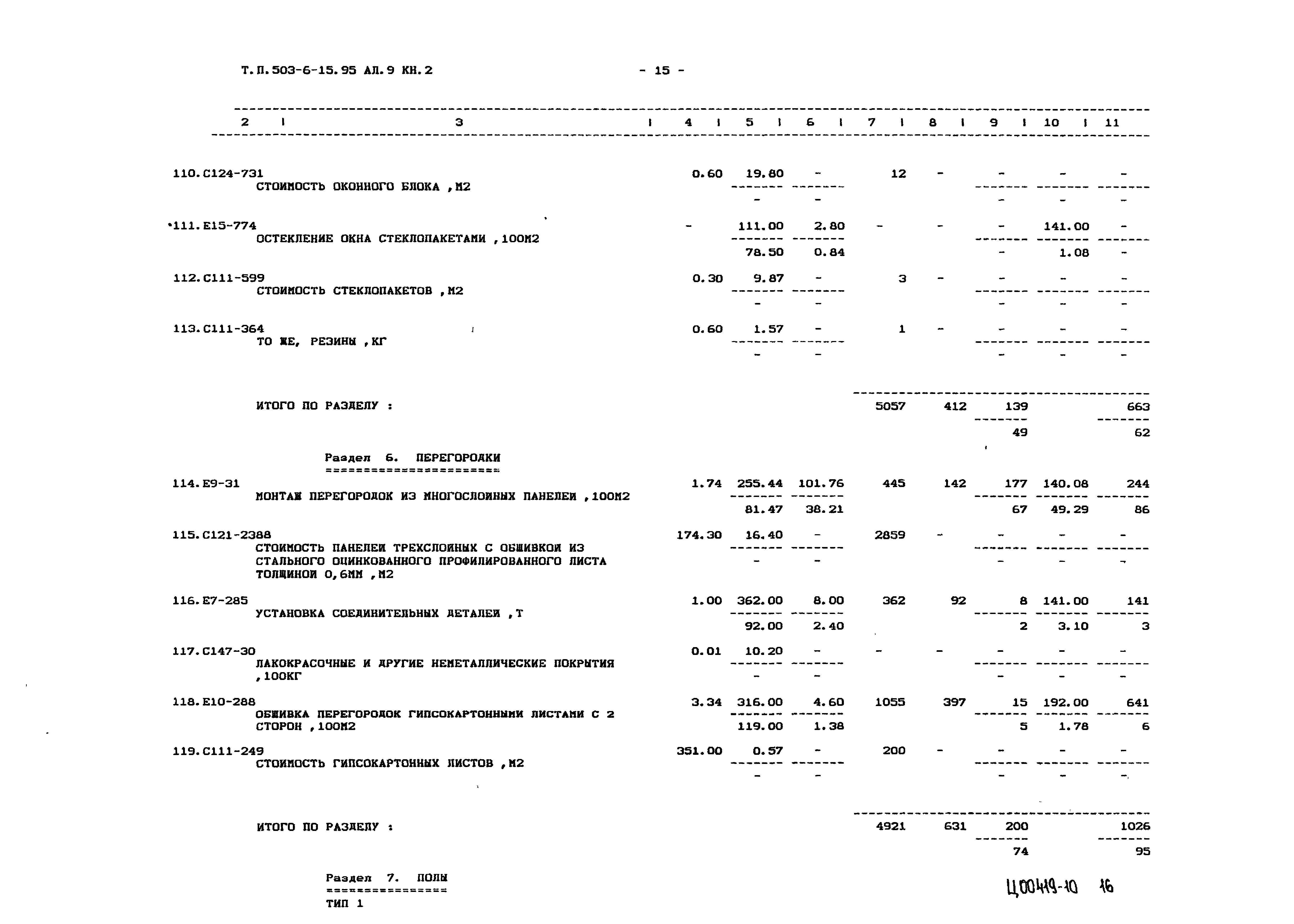 Типовой проект 503-6-15.95