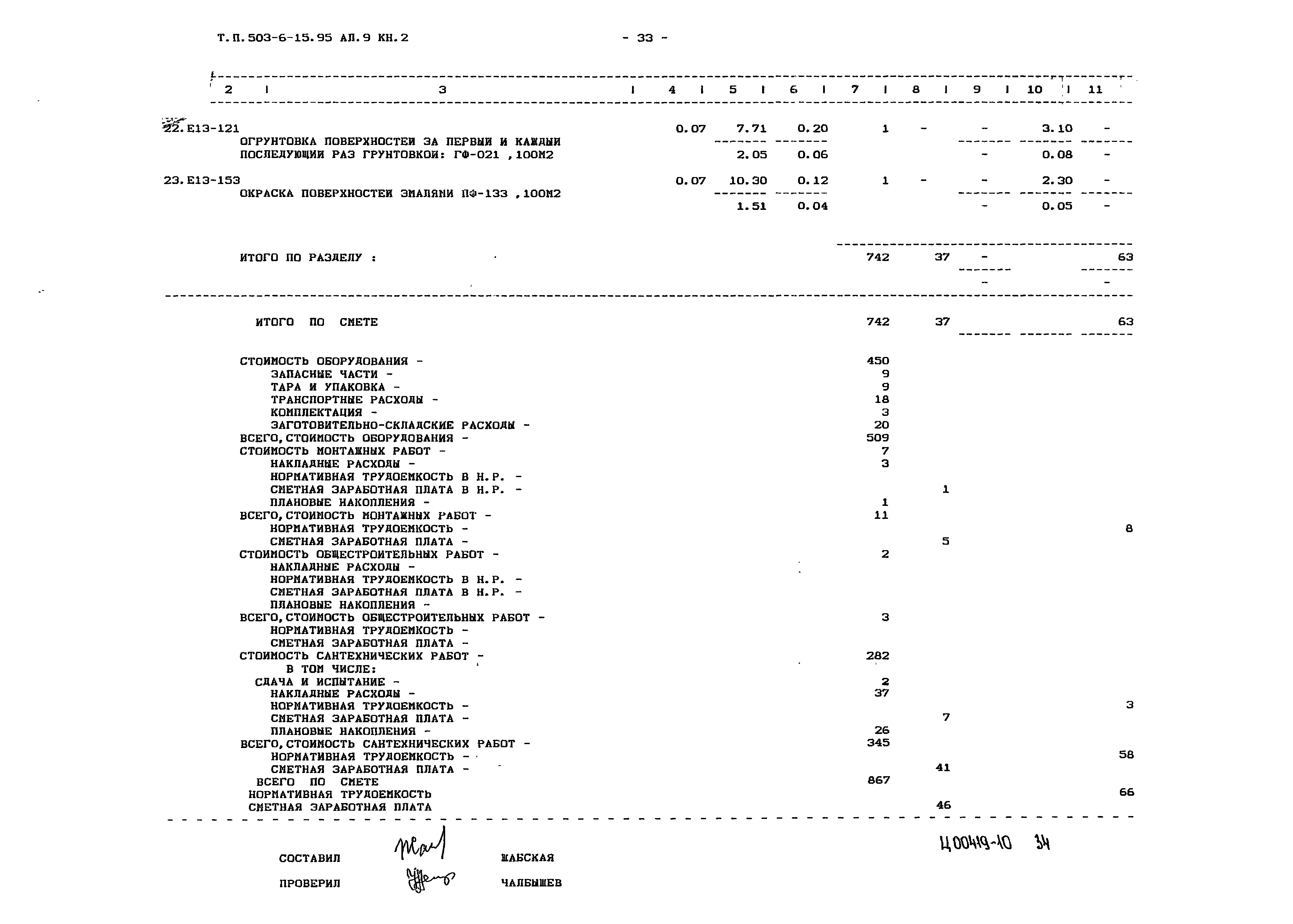 Типовой проект 503-6-15.95