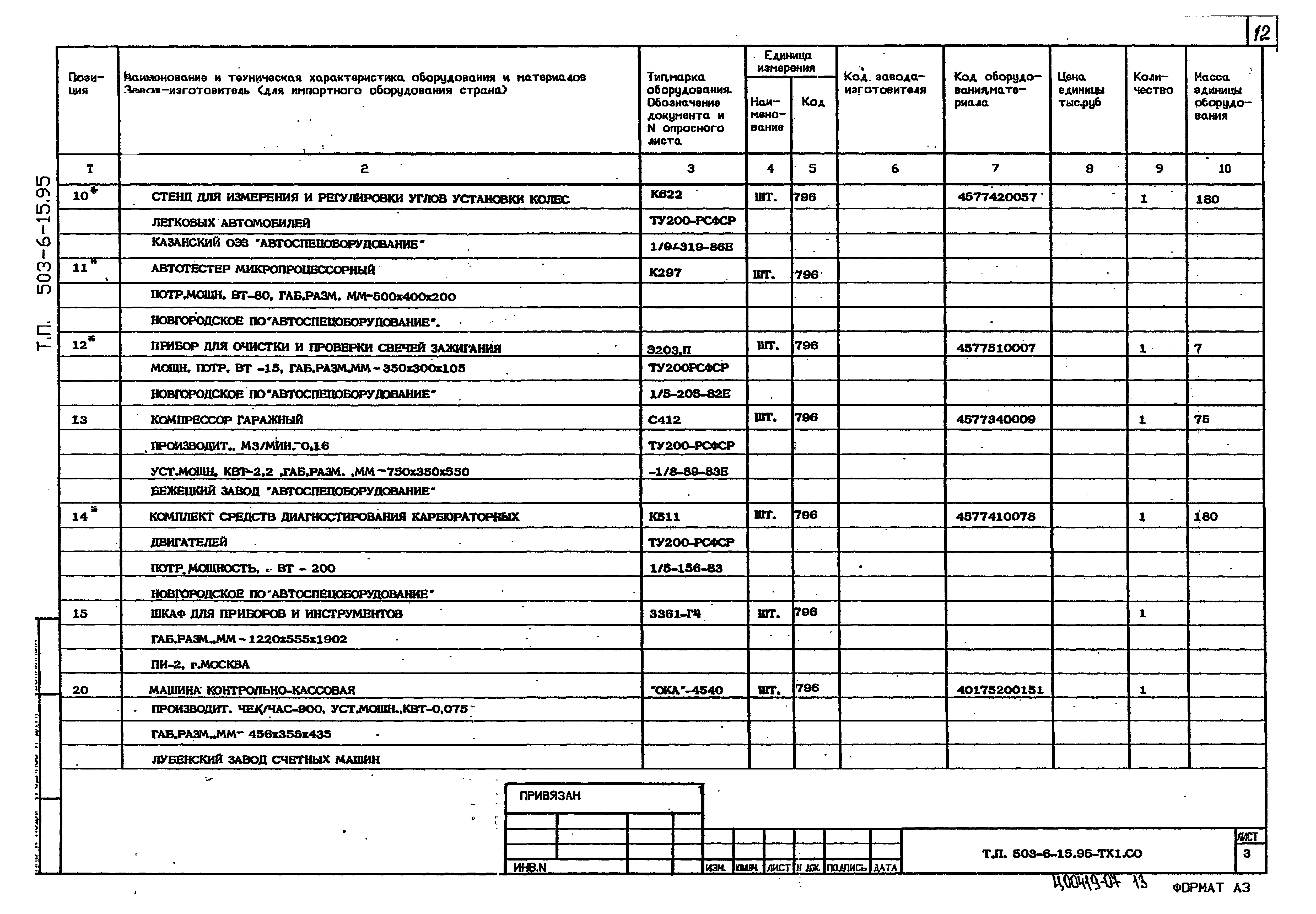 Типовой проект 503-6-15.95
