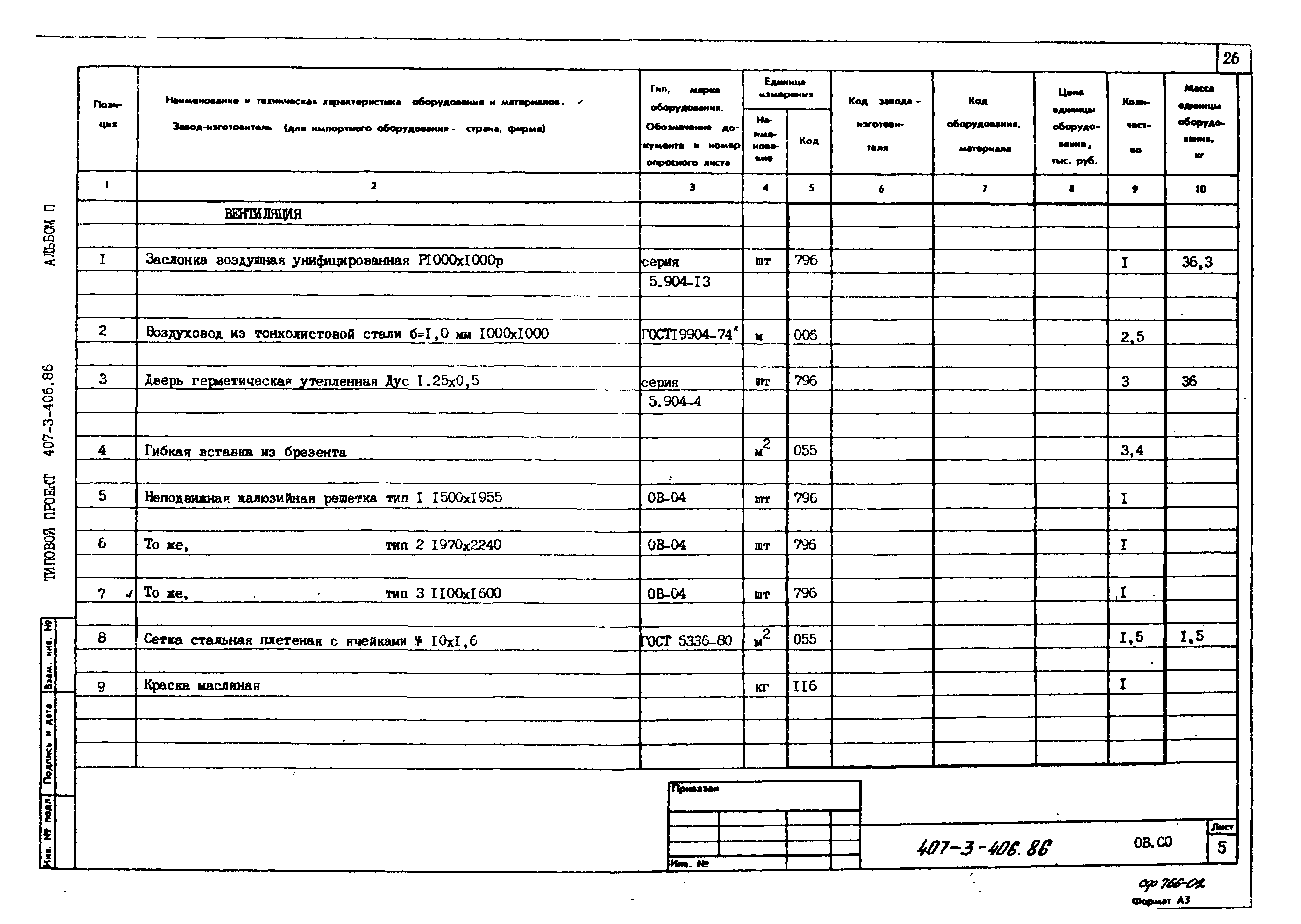 Типовой проект 407-3-406.86