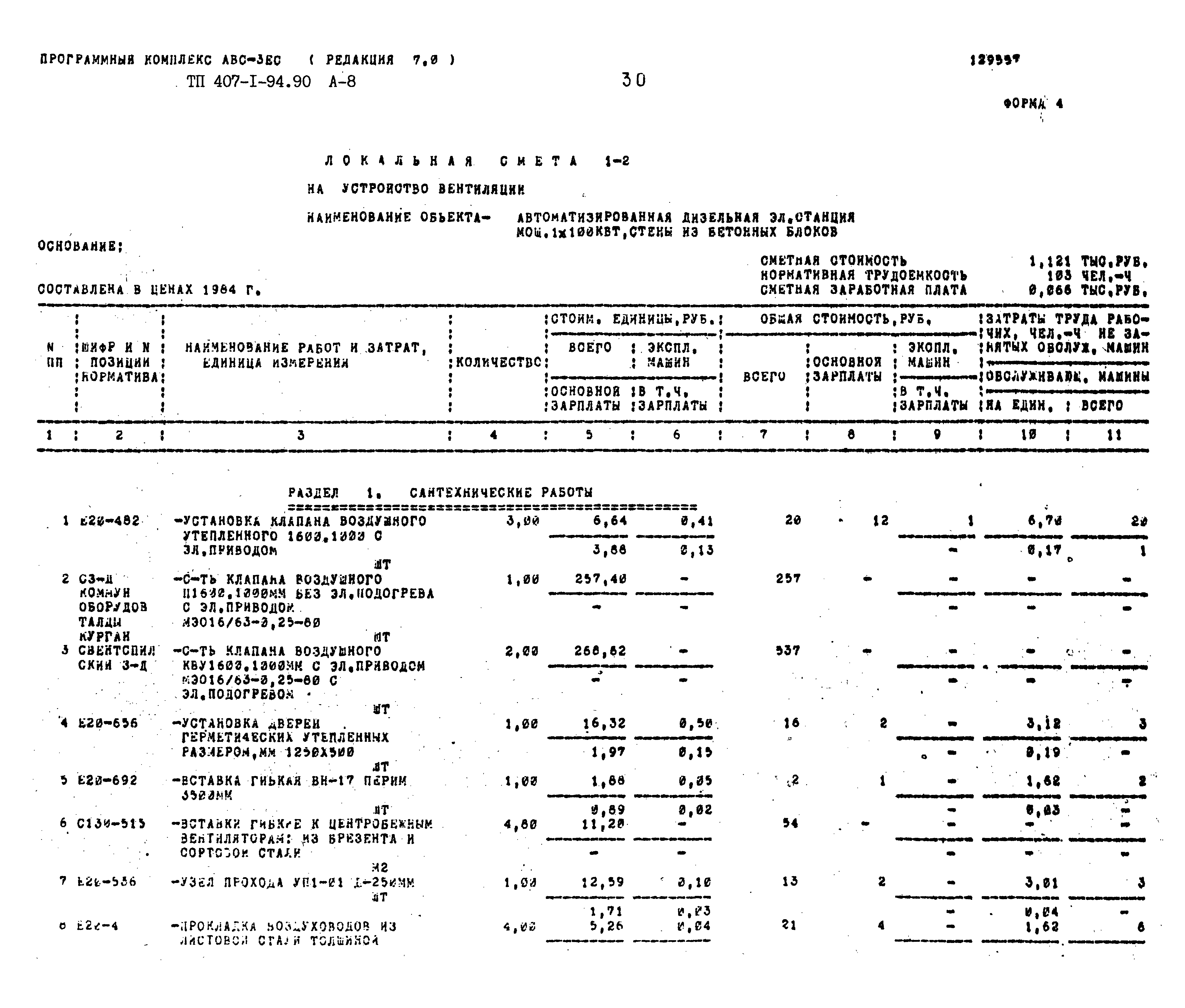 Типовой проект 407-1-94.90