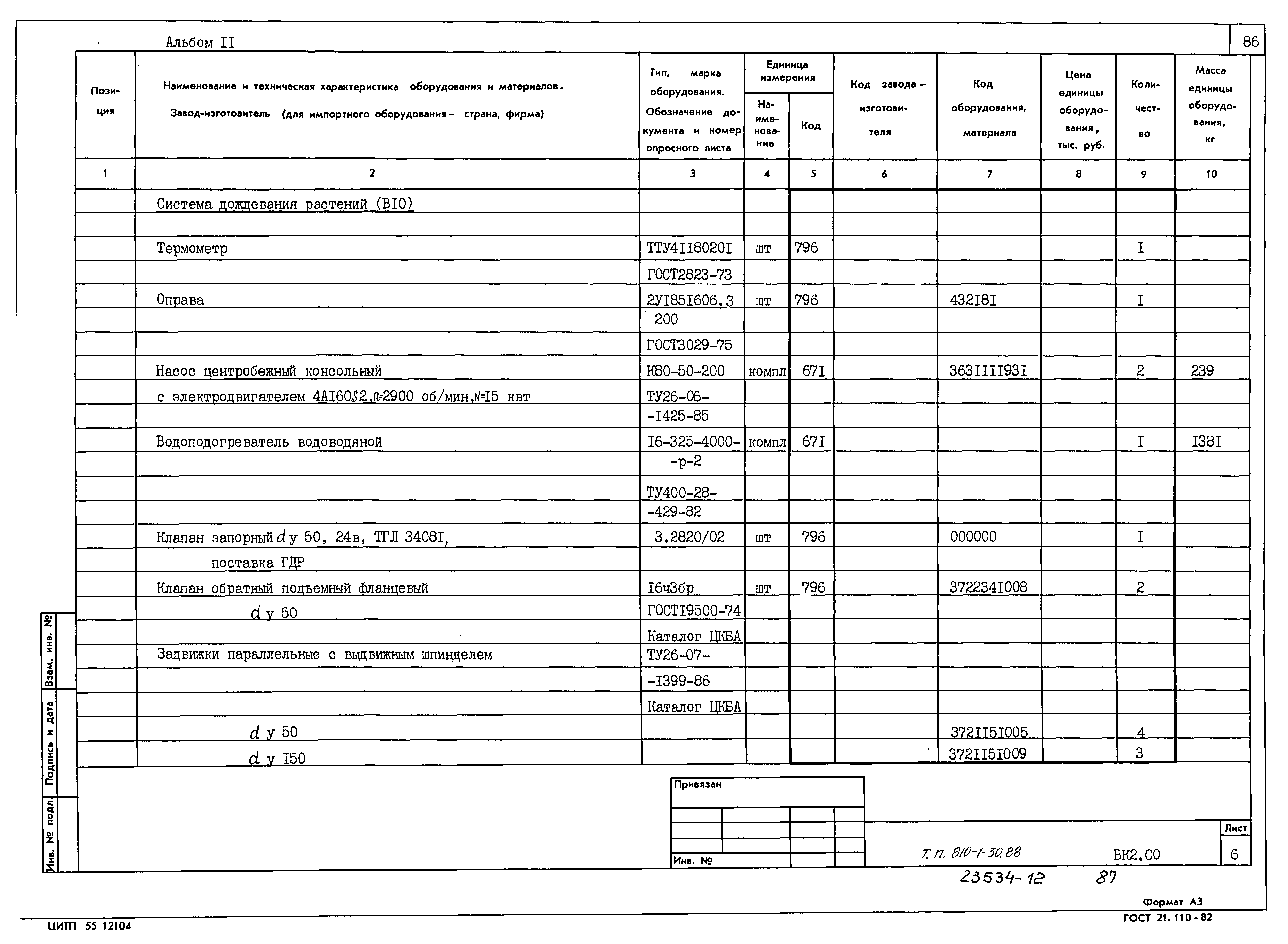 Типовой проект 810-1-30.88