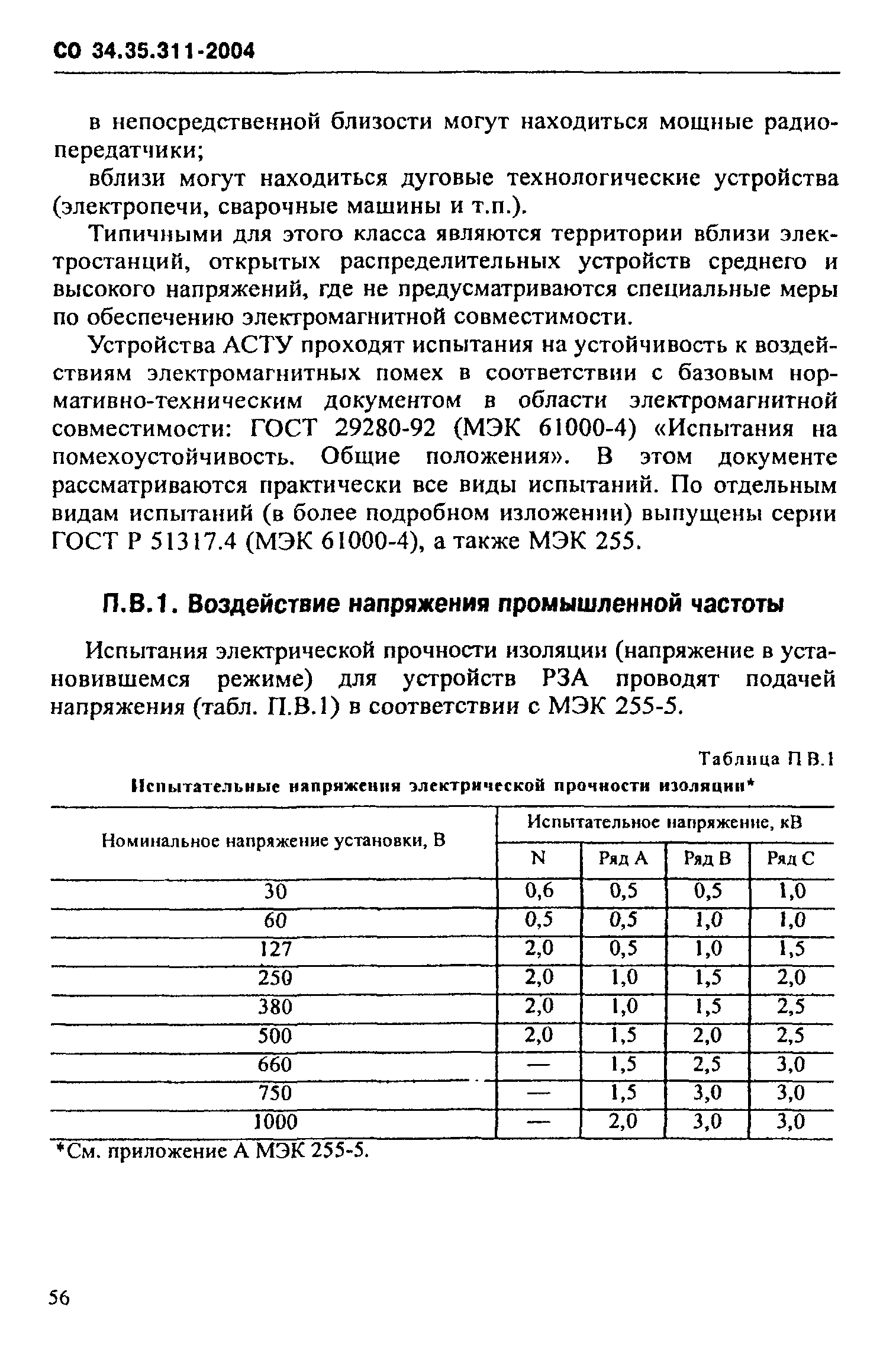 Скачать СО 34.35.311-2004 Методические указания по определению  электромагнитных обстановки и совместимости на электрических станциях и  подстанциях