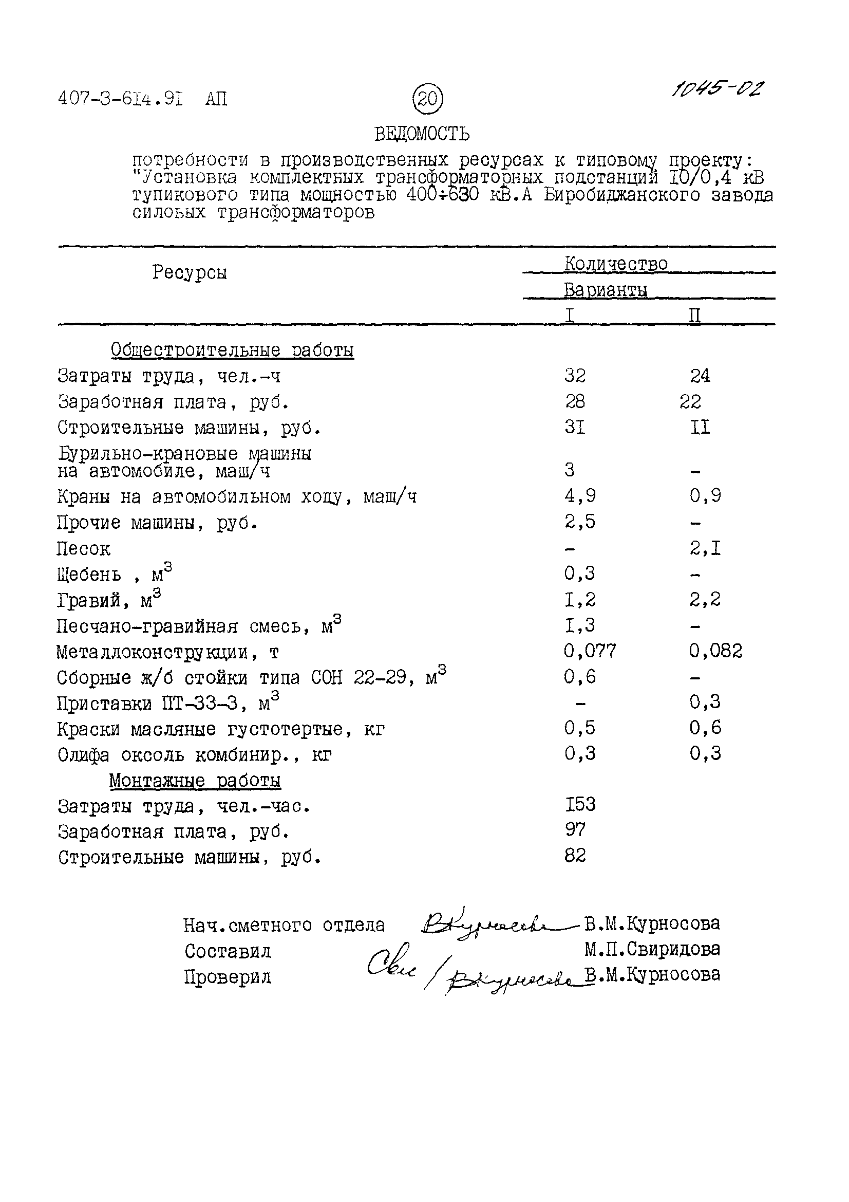 Типовой проект 407-3-614.91