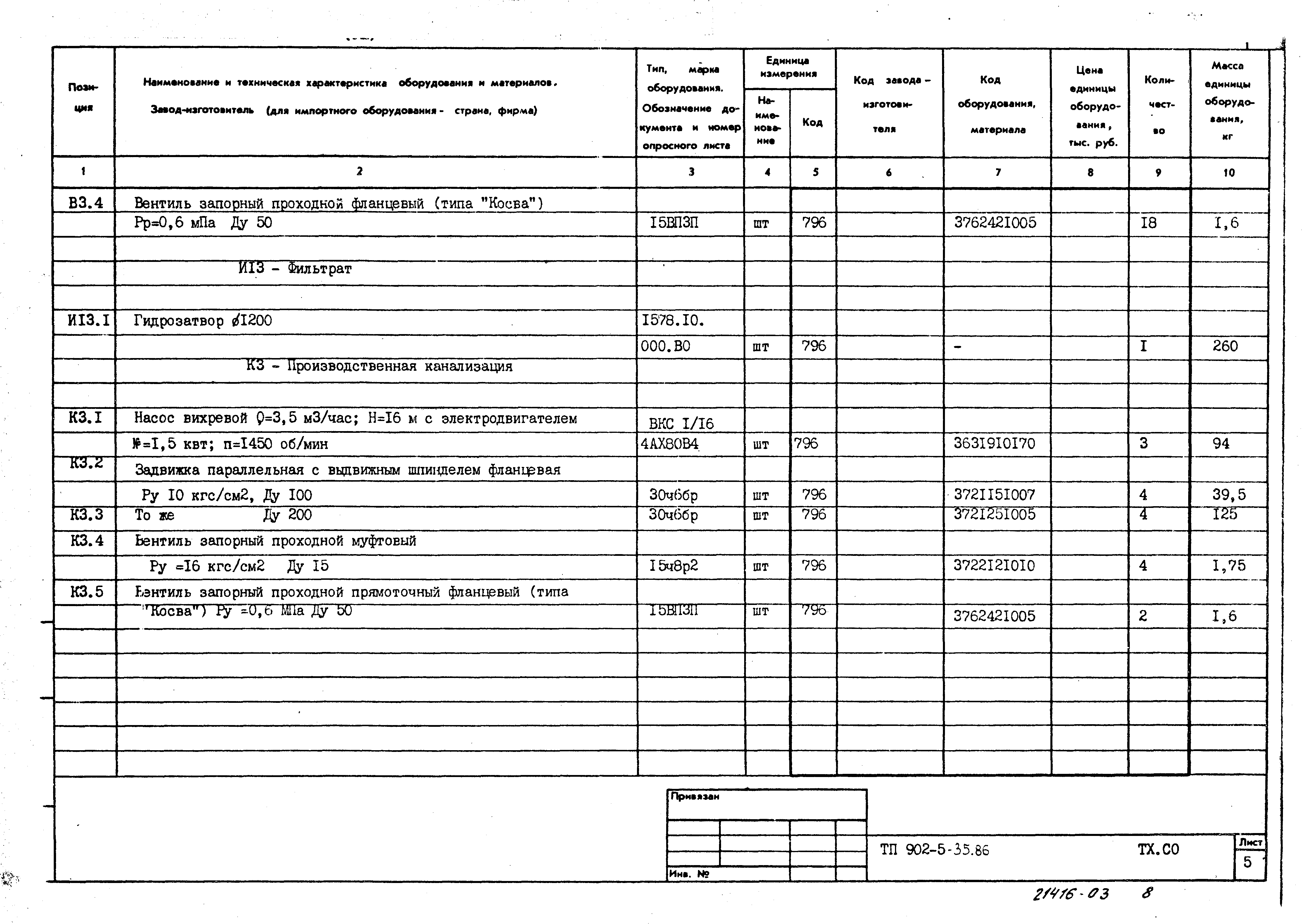 Типовой проект 902-5-35.86